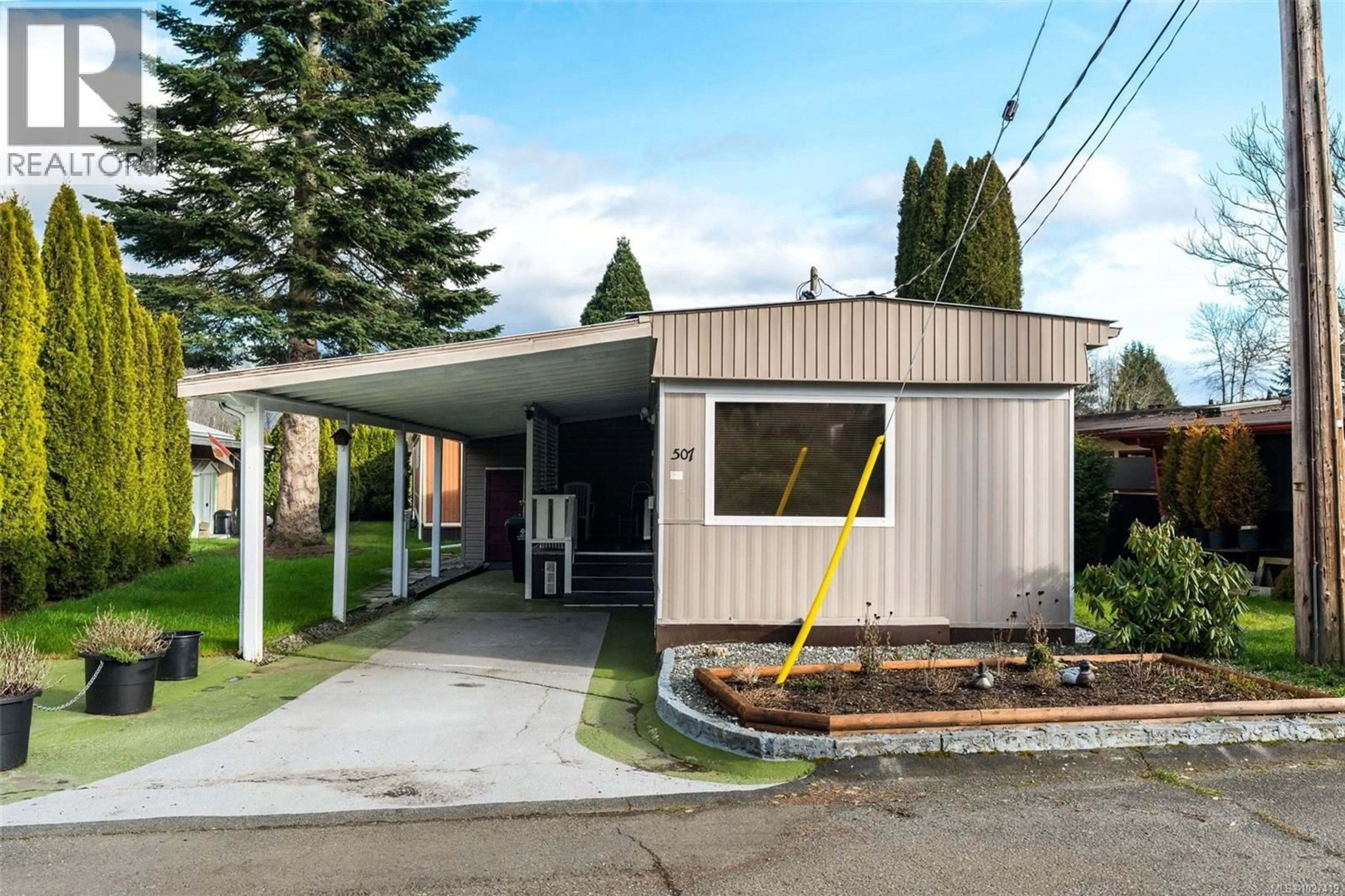 Home with vinyl exterior material, street for 507 - 2885 BOYS ROAD, Duncan British Columbia V9L4Y9