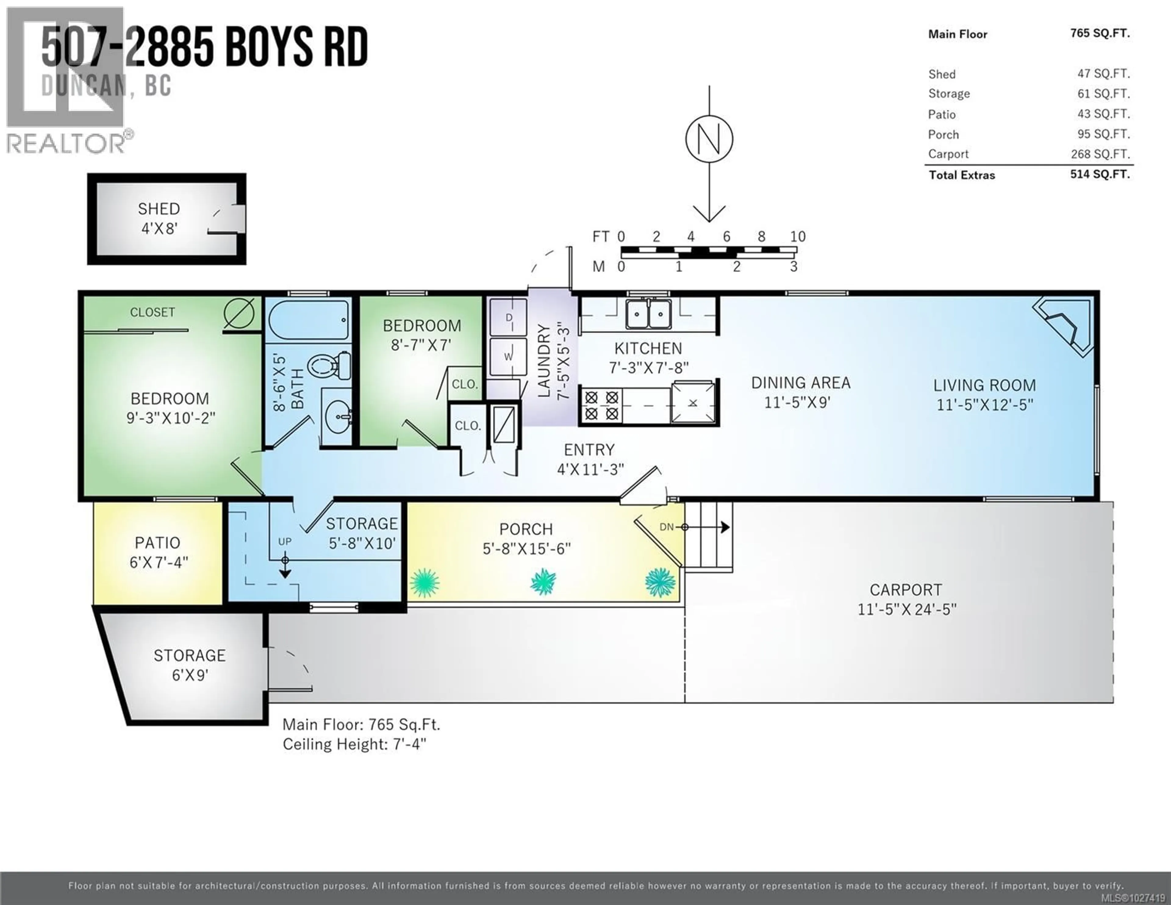 Floor plan for 507 - 2885 BOYS ROAD, Duncan British Columbia V9L4Y9
