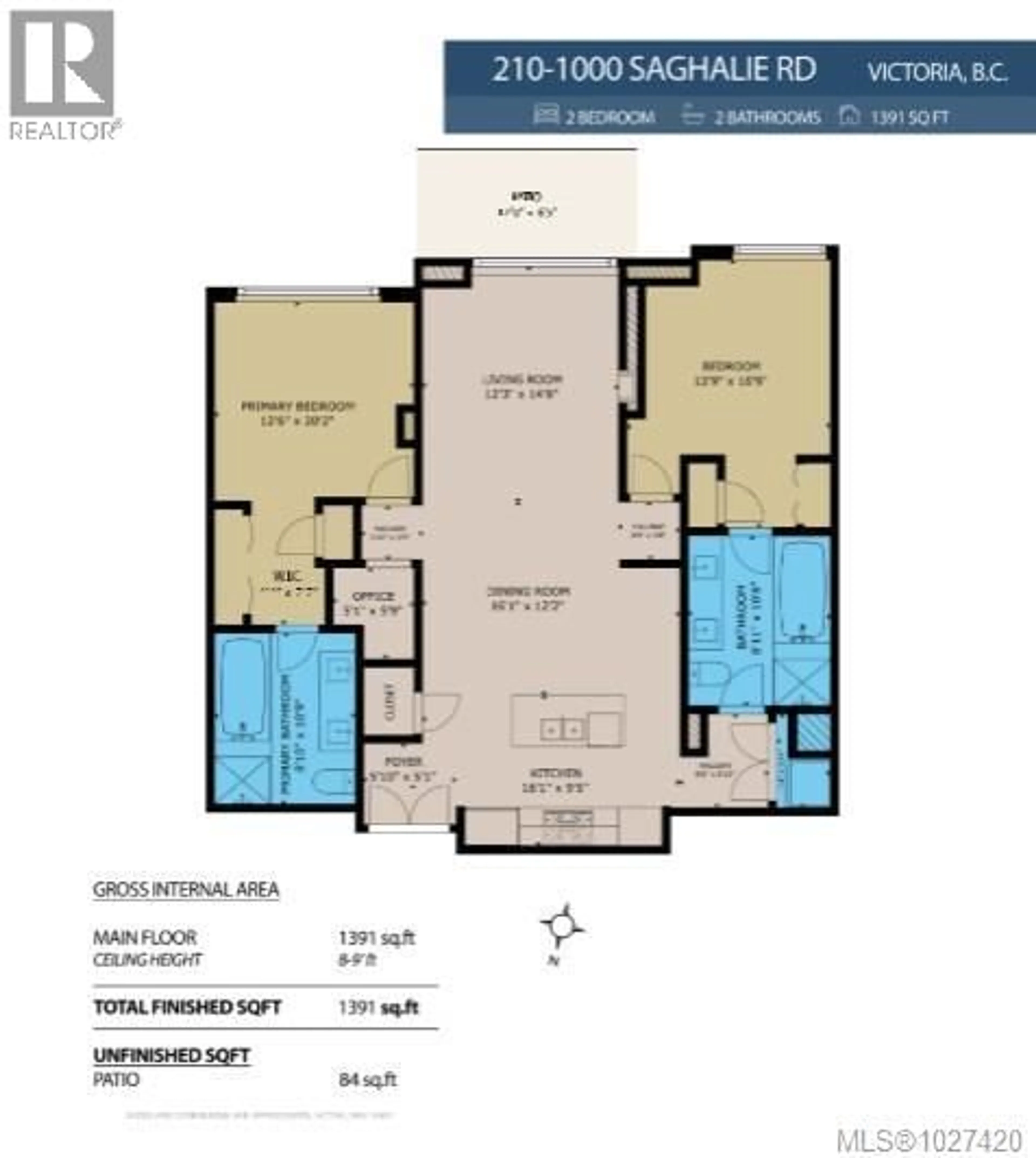 Floor plan for 210 - 100 SAGHALIE ROAD, Victoria British Columbia V9A0A1