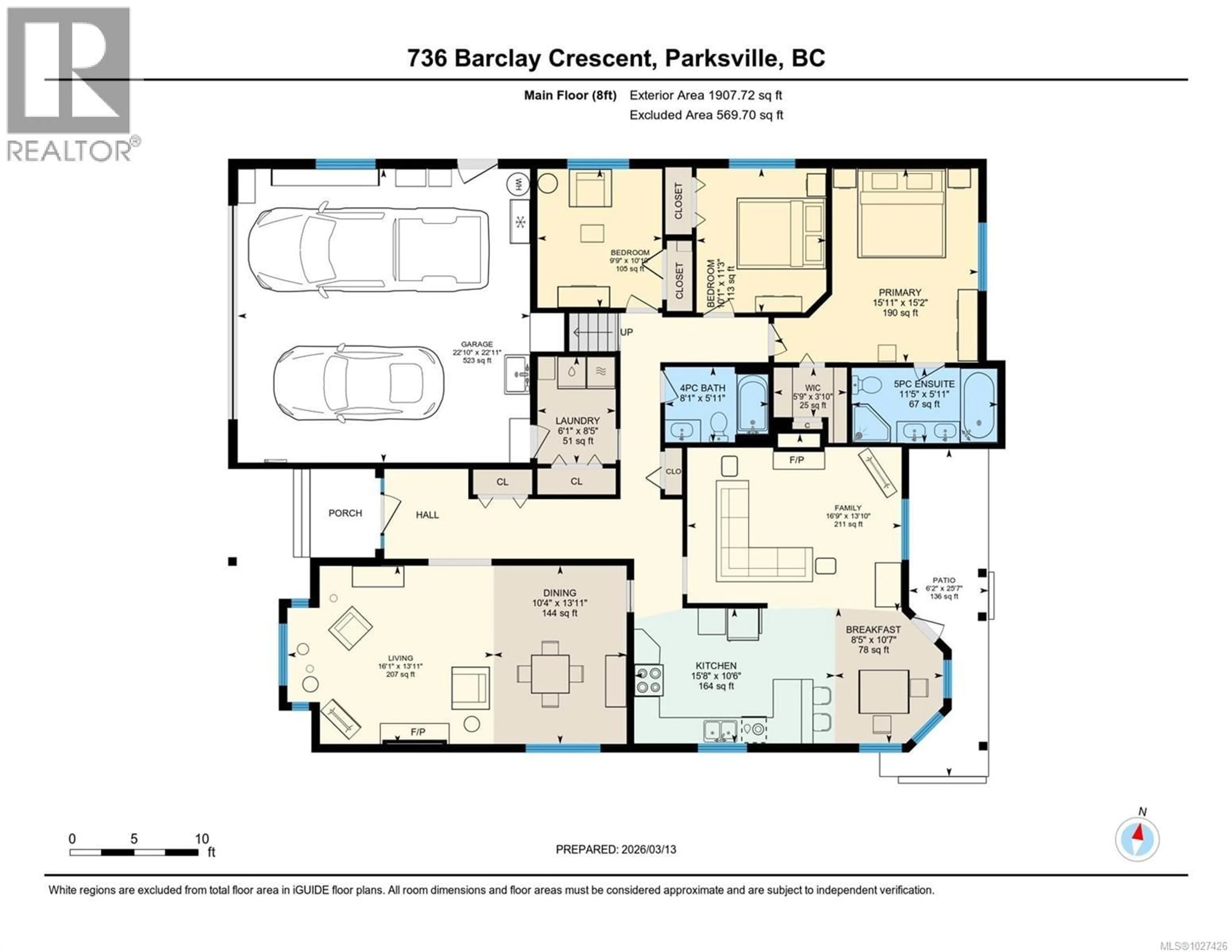 Floor plan for 736 BARCLAY CRESCENT, Parksville British Columbia V9P1Z3
