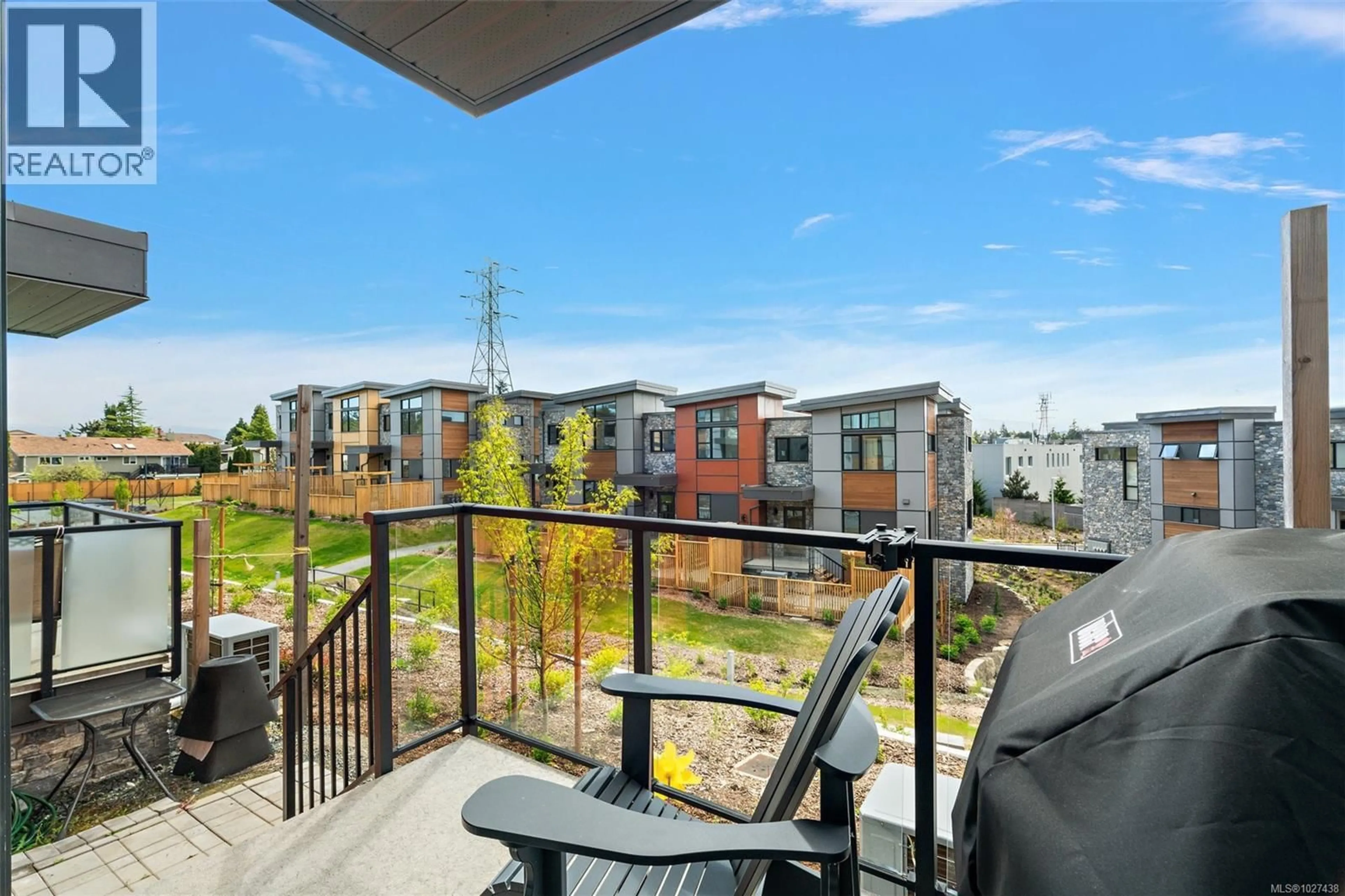 Patio, city buildings view from balcony for 26 - 4253 DIEPPE ROAD, Saanich British Columbia V8X2N2