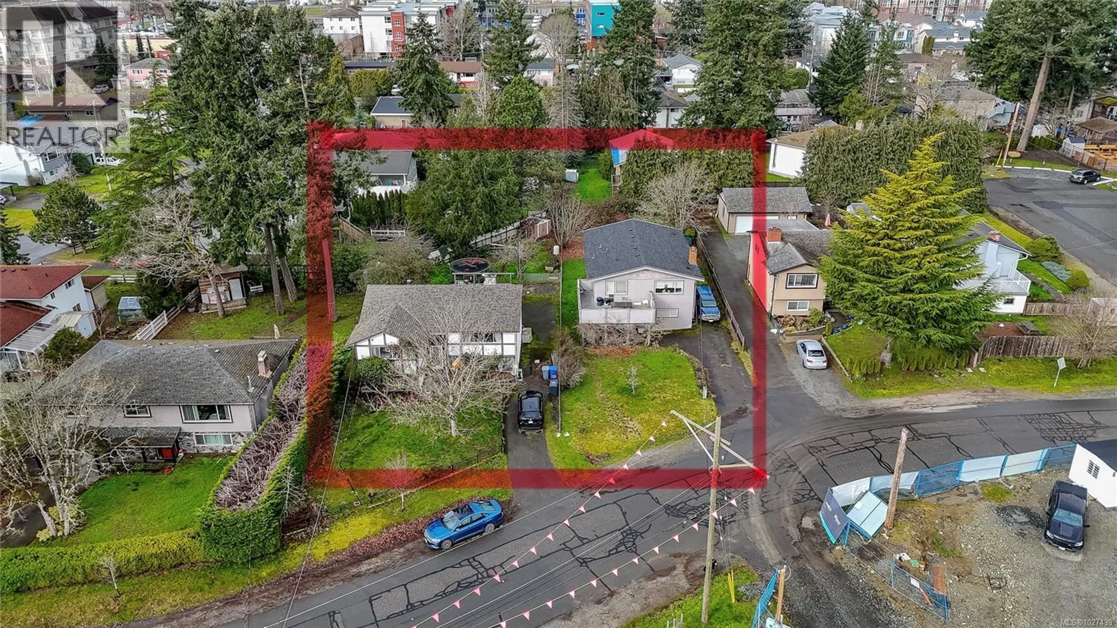 A pic from outside/outdoor area/front of a property/back of a property/a pic from drone, street for 2760 SCAFE ROAD, Langford British Columbia V9B3W7
