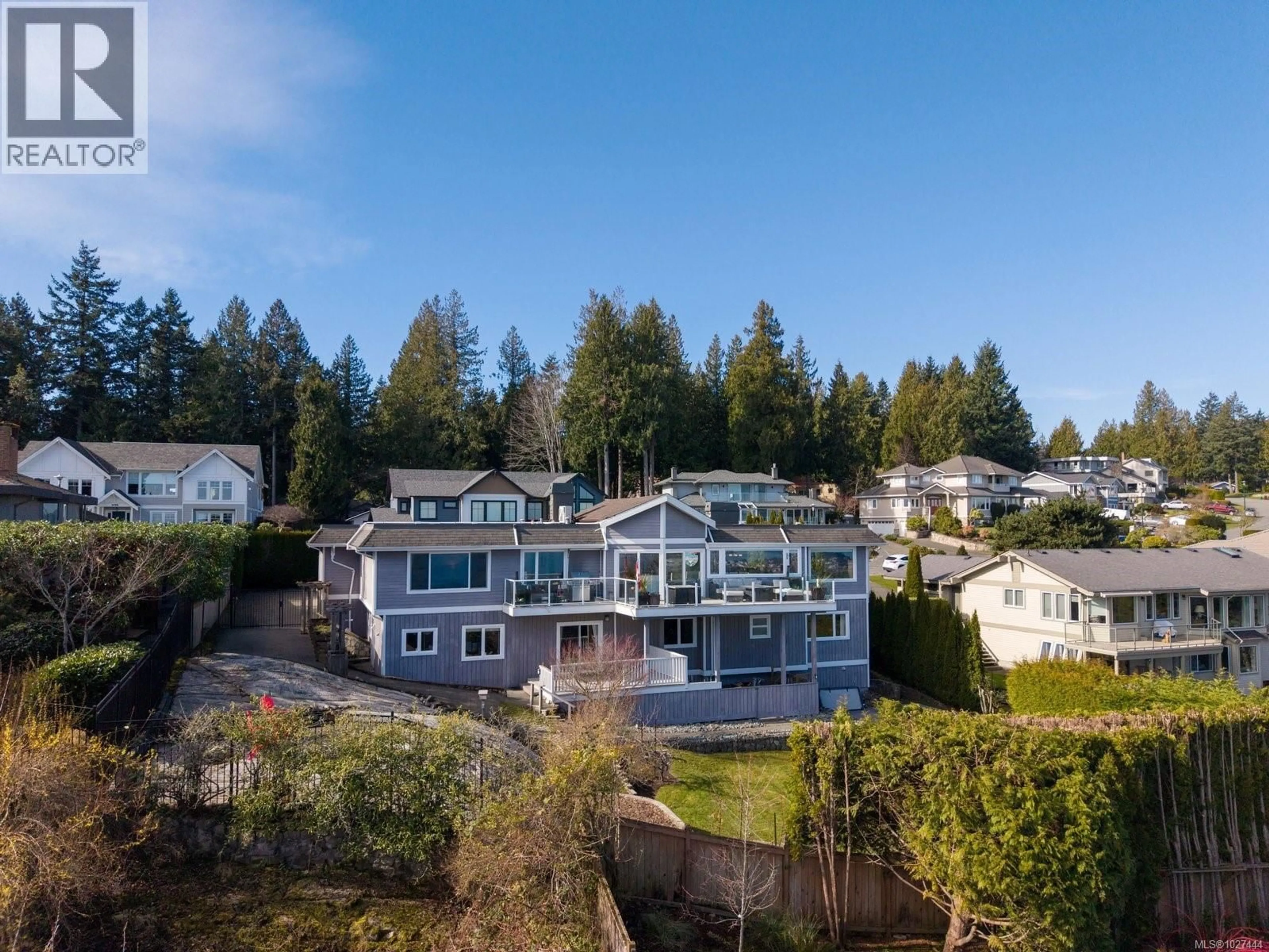 A pic from outside/outdoor area/front of a property/back of a property/a pic from drone, water/lake/river/ocean view for 1736 MAYNEVIEW TERRACE, North Saanich British Columbia V8L5A9
