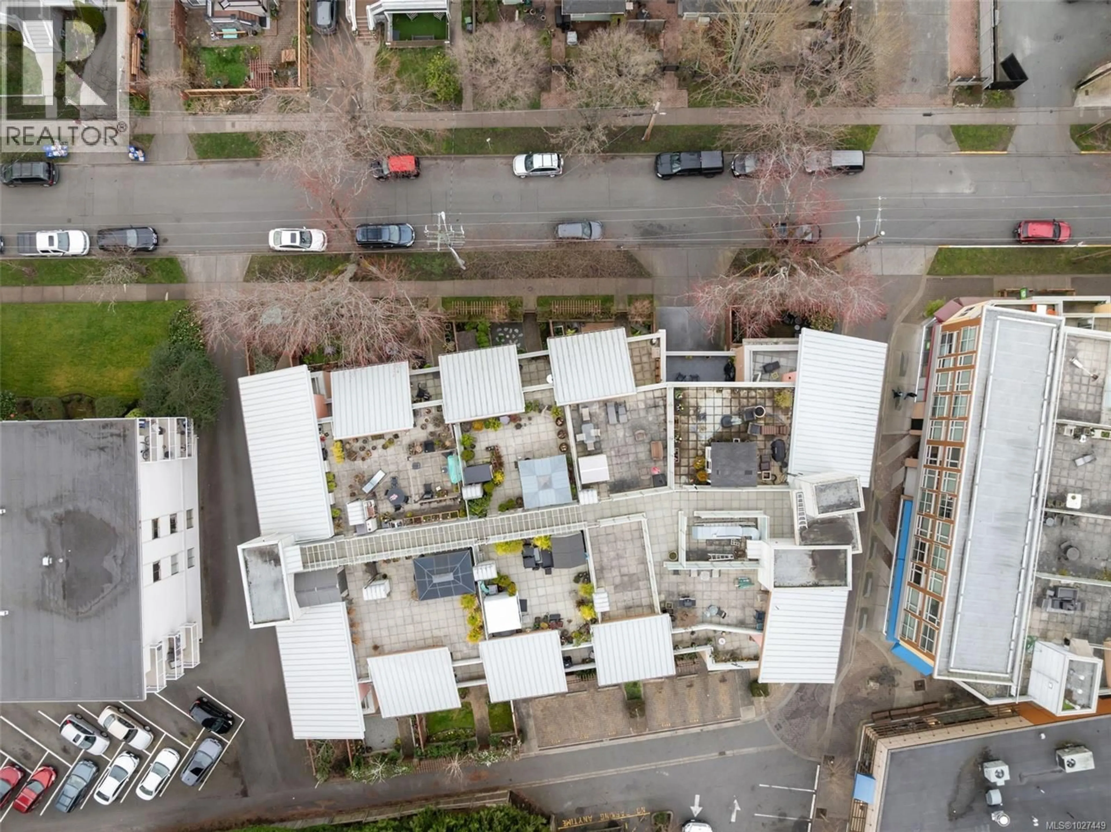 A pic from outside/outdoor area/front of a property/back of a property/a pic from drone, city buildings view from balcony for 304 - 1035 SUTLEJ STREET, Victoria British Columbia V8V2V9