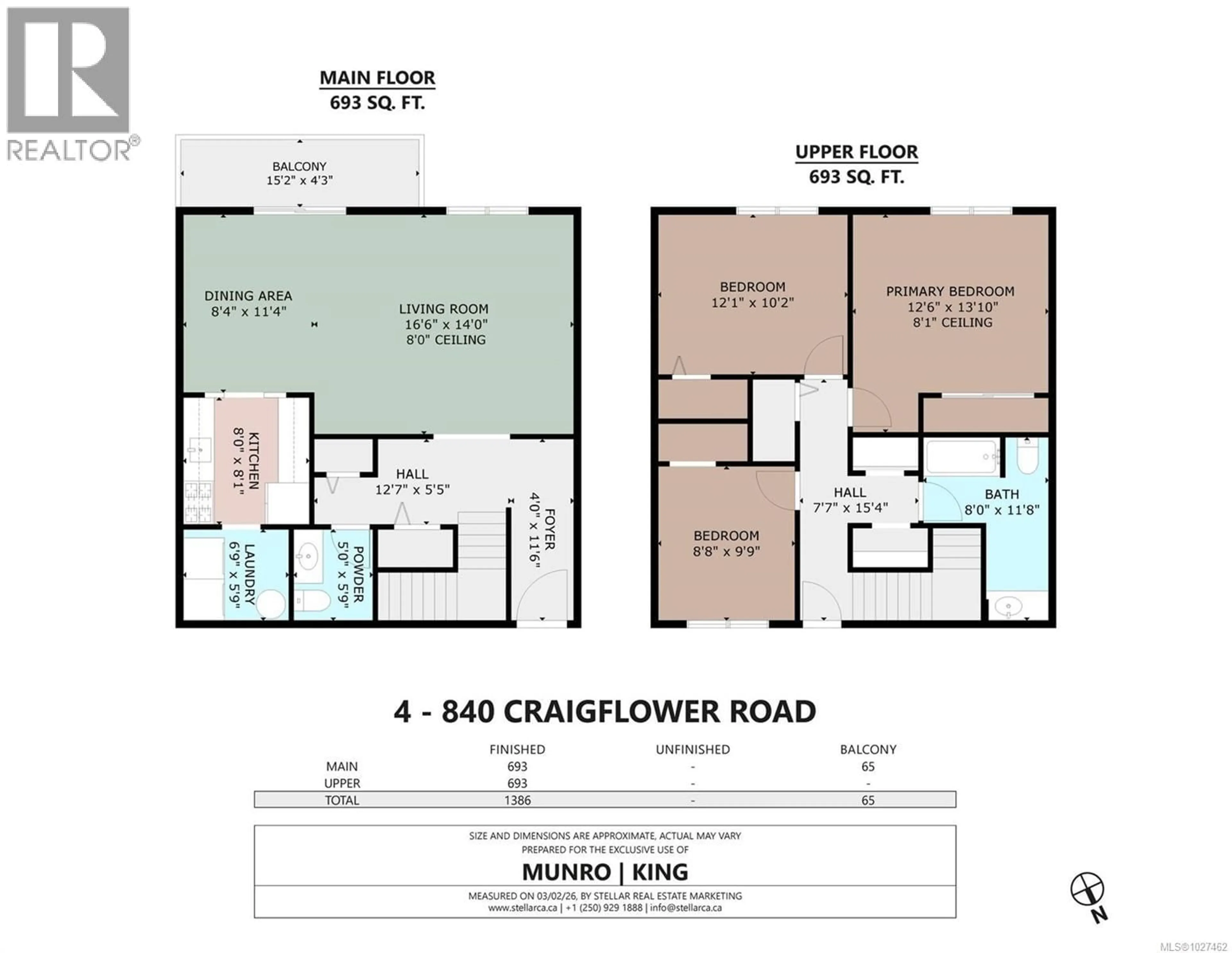 Floor plan for 4 - 840 CRAIGFLOWER ROAD, Esquimalt British Columbia V9A2X1