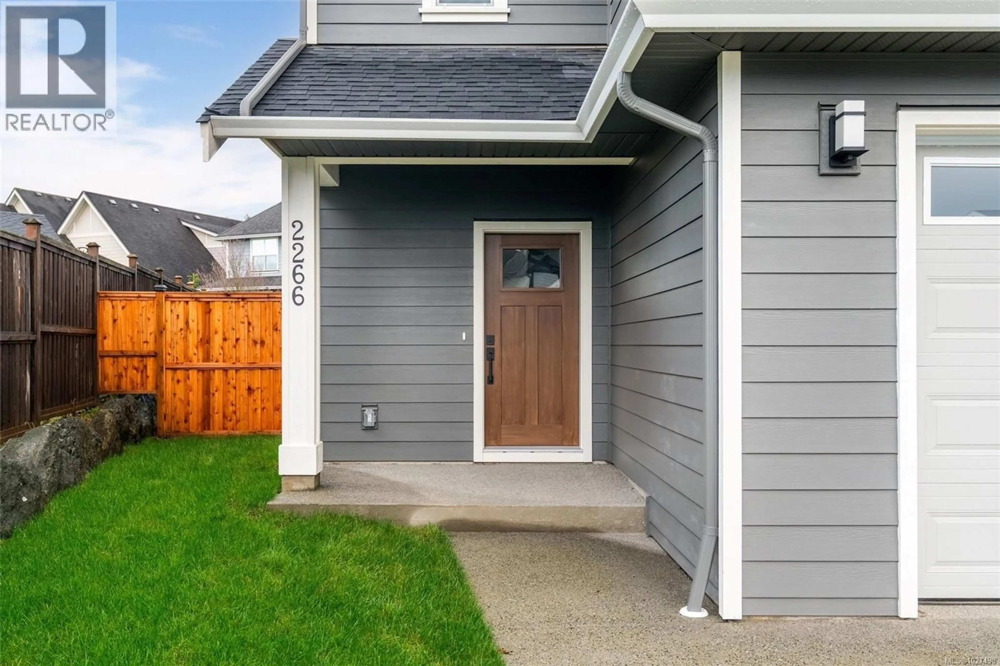 Home with vinyl exterior material, street for 2266 EVELYN LANE, Sooke British Columbia V9Z0W3