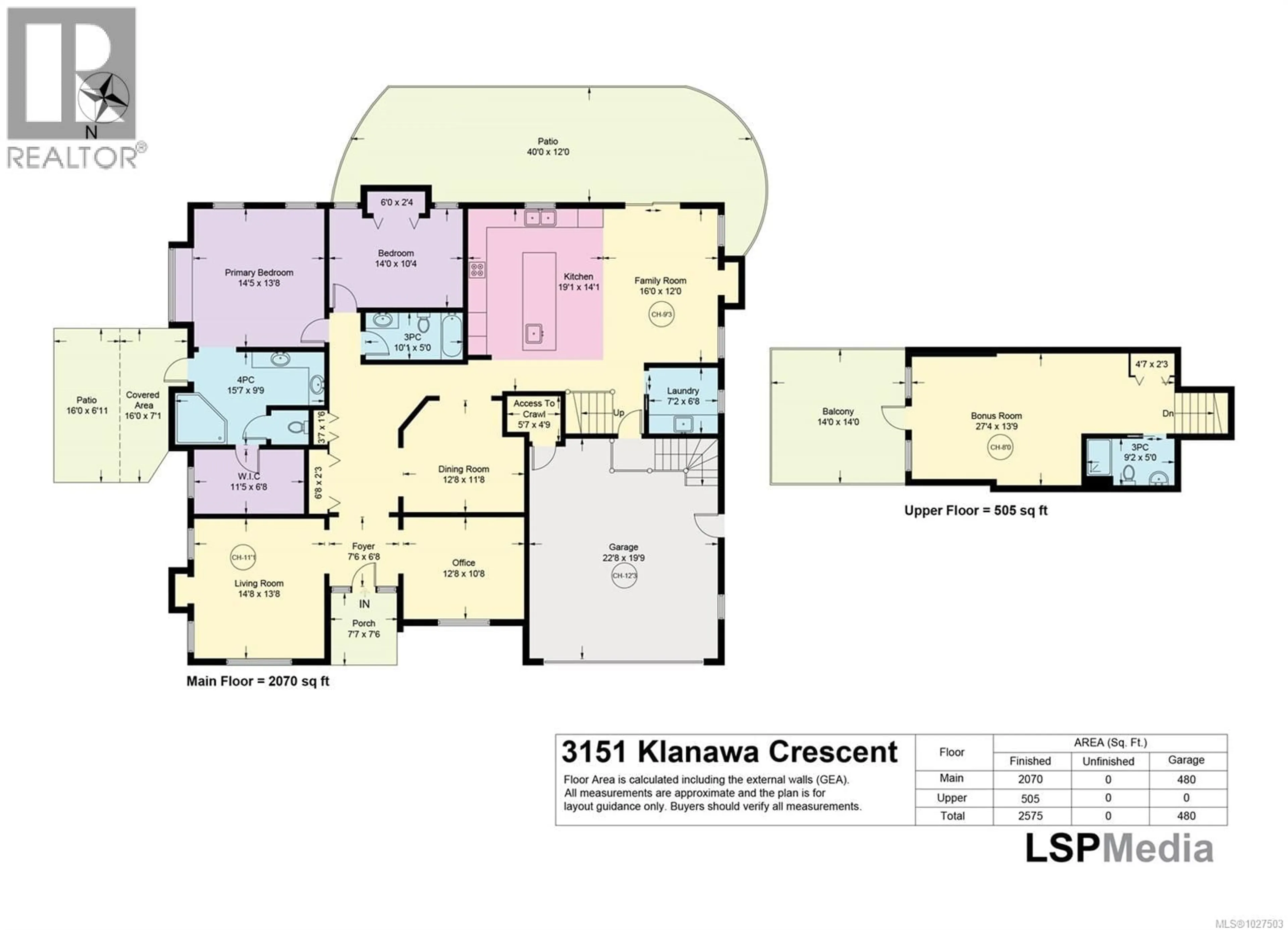 Floor plan for 3151 KLANAWA CRESCENT, Courtenay British Columbia V9N3Z9