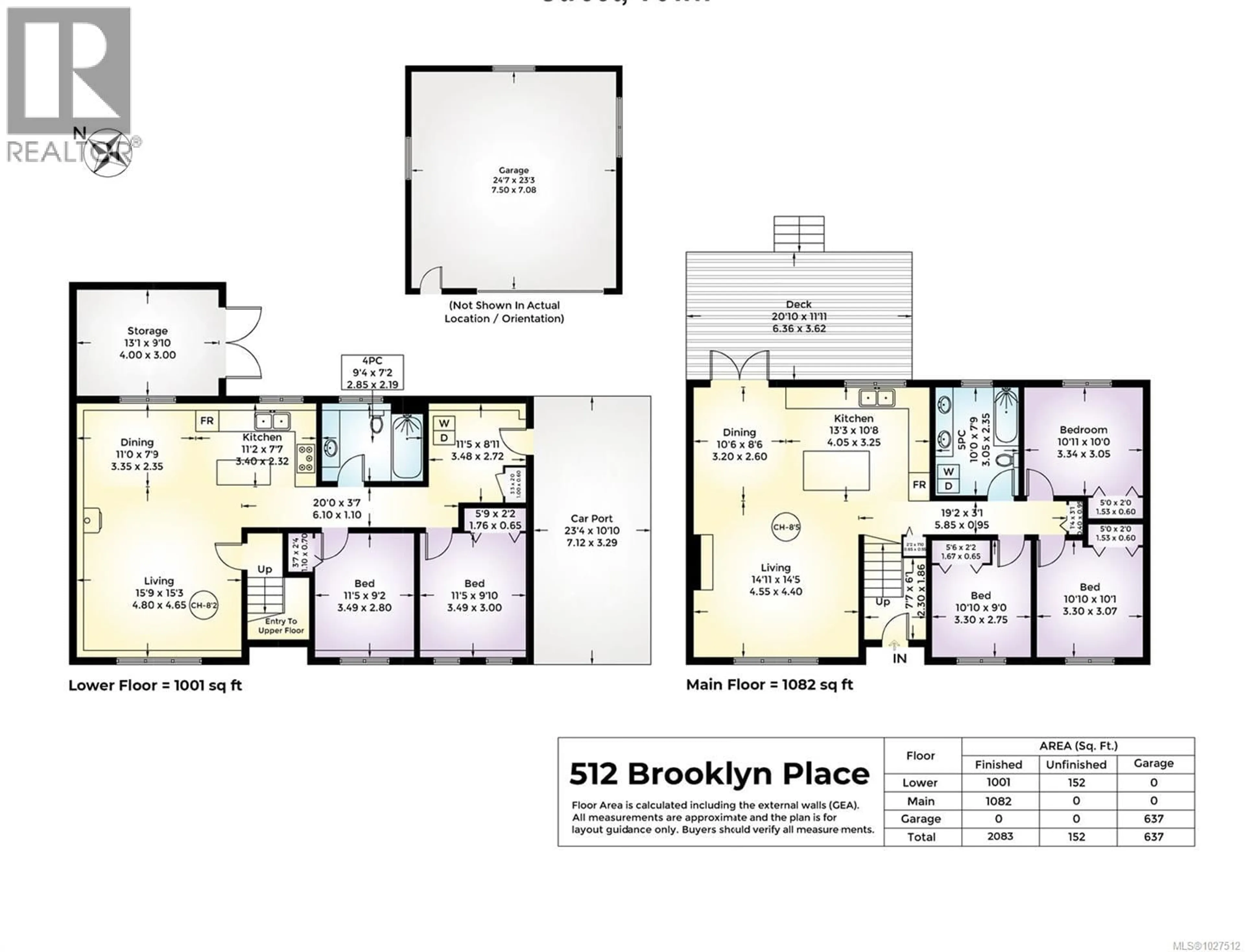 Floor plan for 512 BROOKLYN PLACE, Comox British Columbia V9M3G6