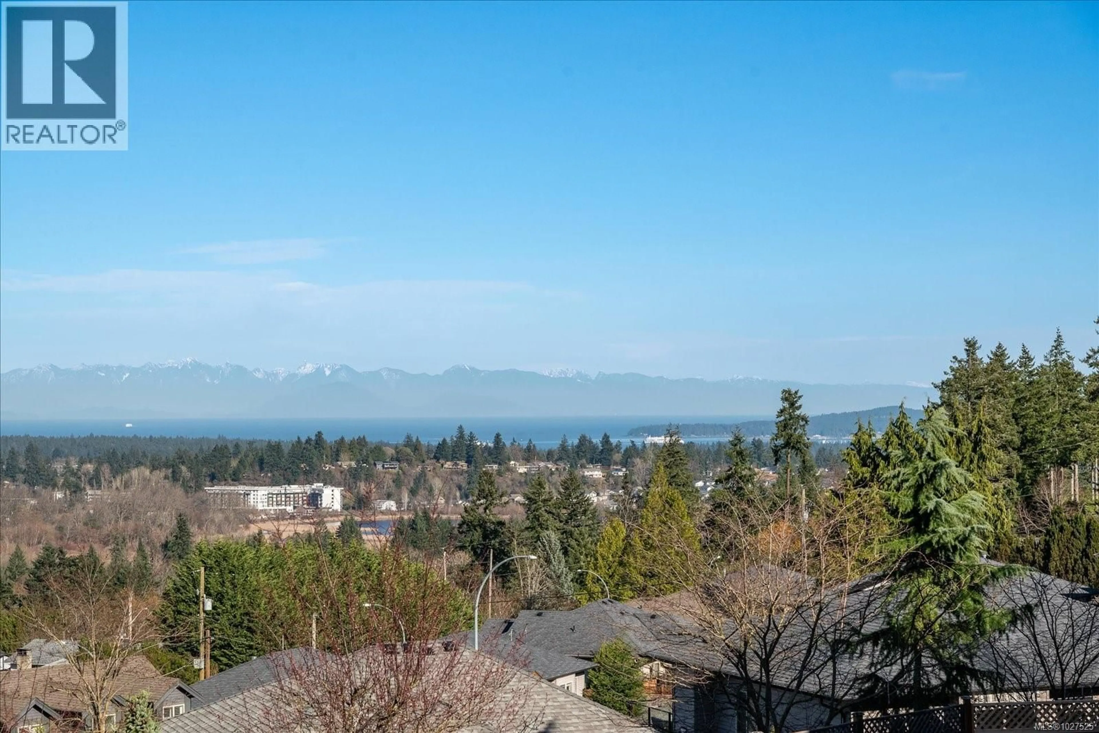 A pic from outside/outdoor area/front of a property/back of a property/a pic from drone, mountain view for 109 AURORA WAY, Nanaimo British Columbia V9R6V4