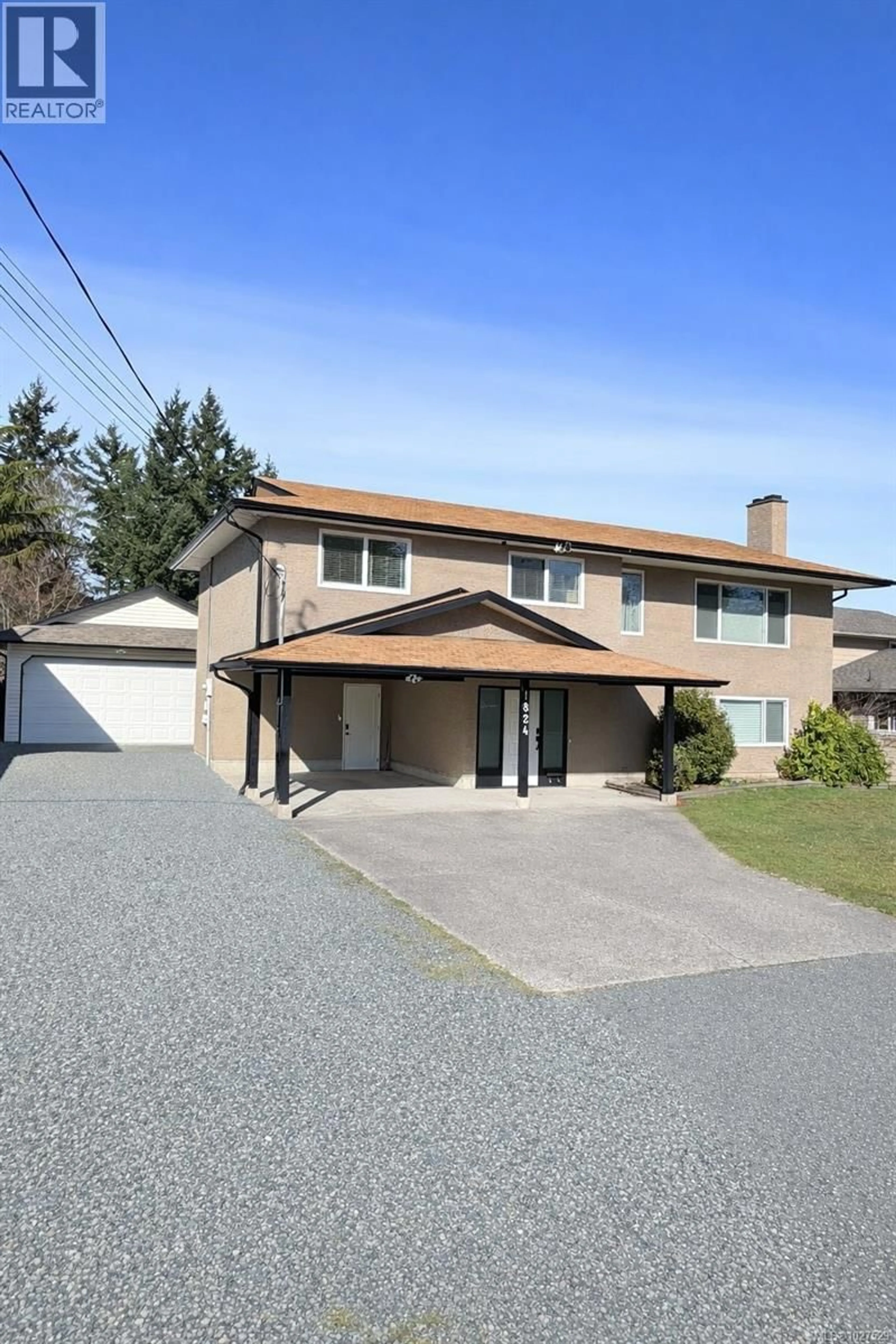 Home with vinyl exterior material, street for 1824 LATIMER ROAD, Nanaimo British Columbia V9S2W4