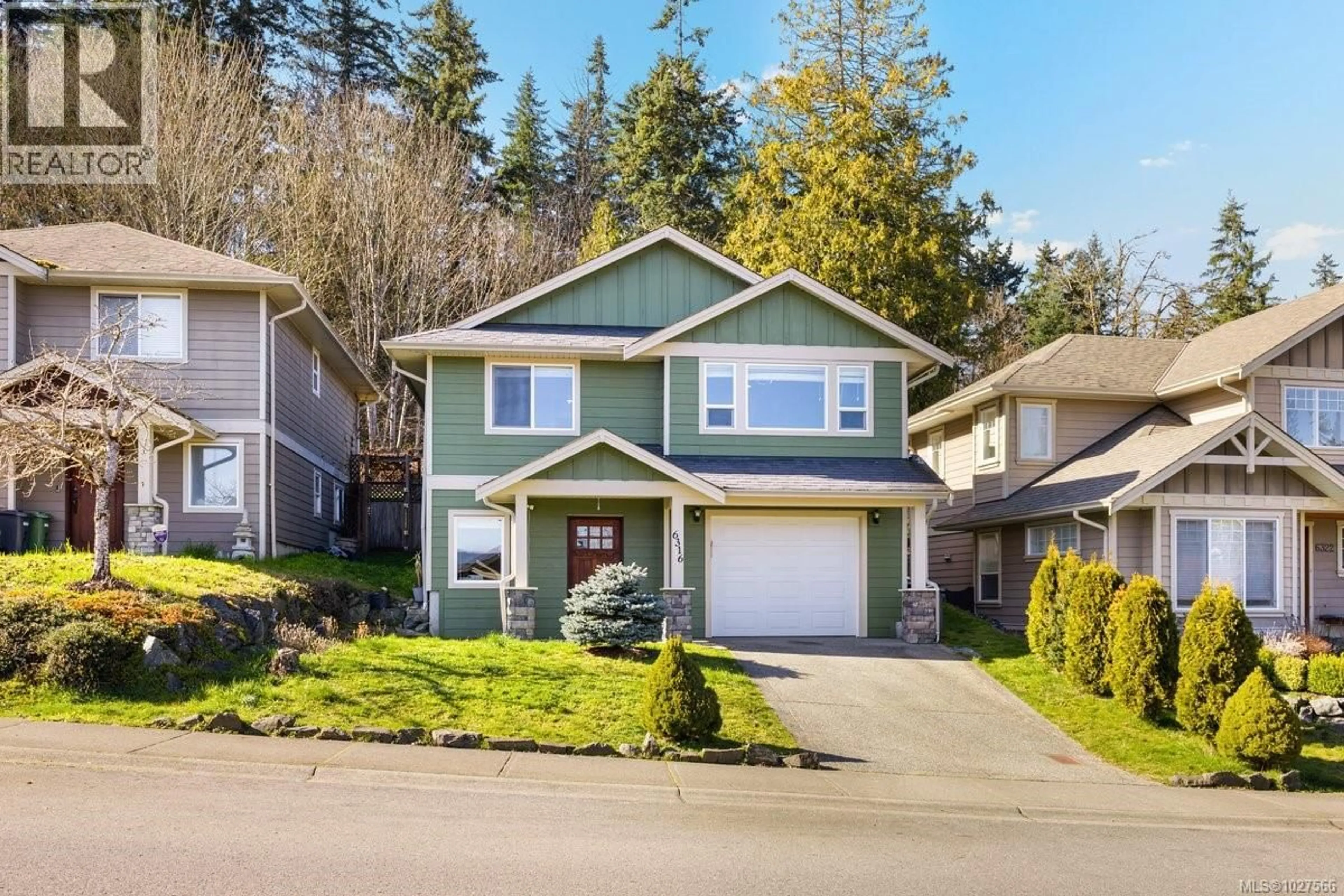 Home with vinyl exterior material, street for 6316 ARDEA PLACE, Duncan British Columbia V9L0B7