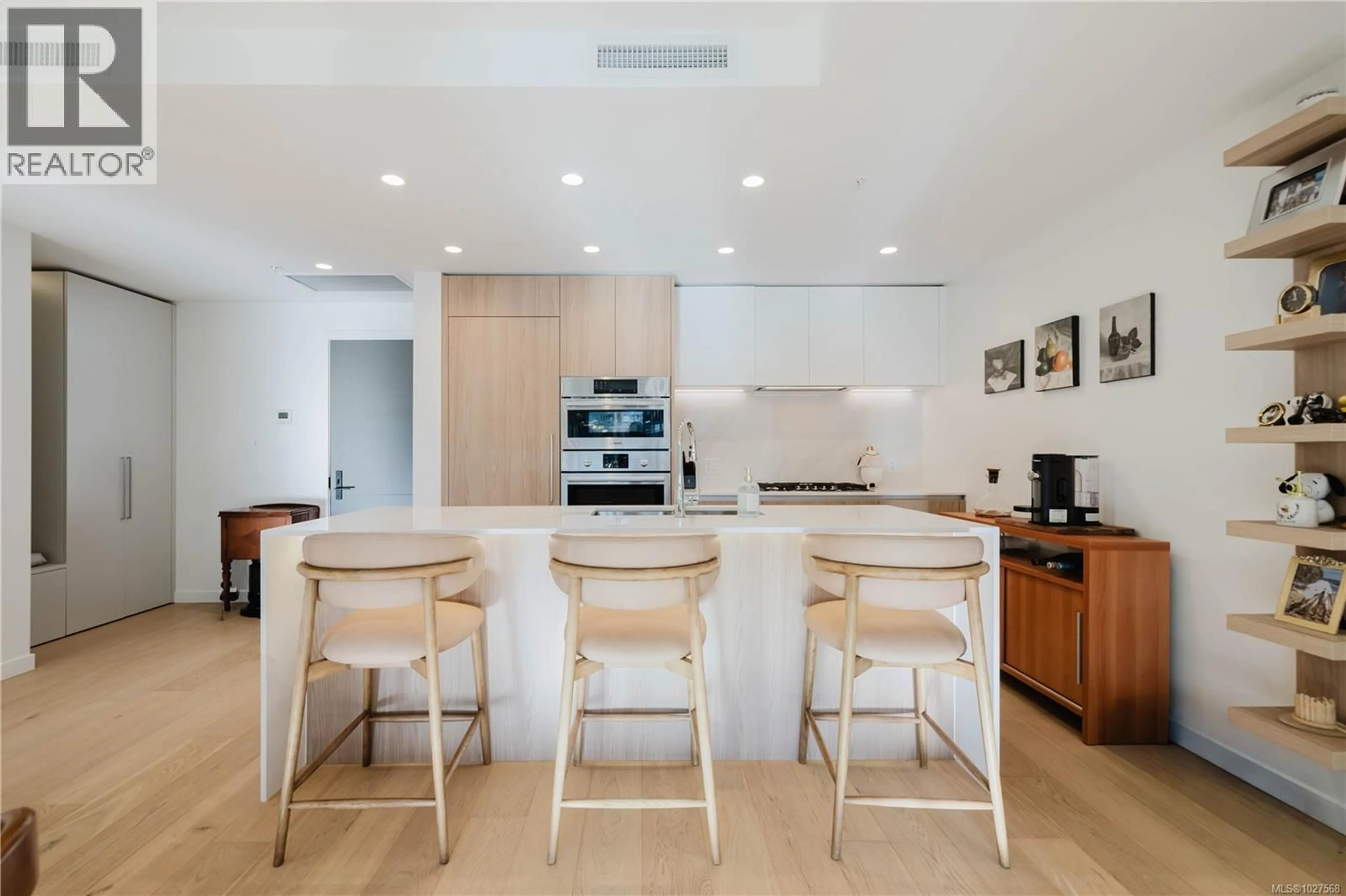 Contemporary kitchen, ceramic/tile floor for 705 - 2000 HANNINGTON ROAD, Langford British Columbia V9B7C1