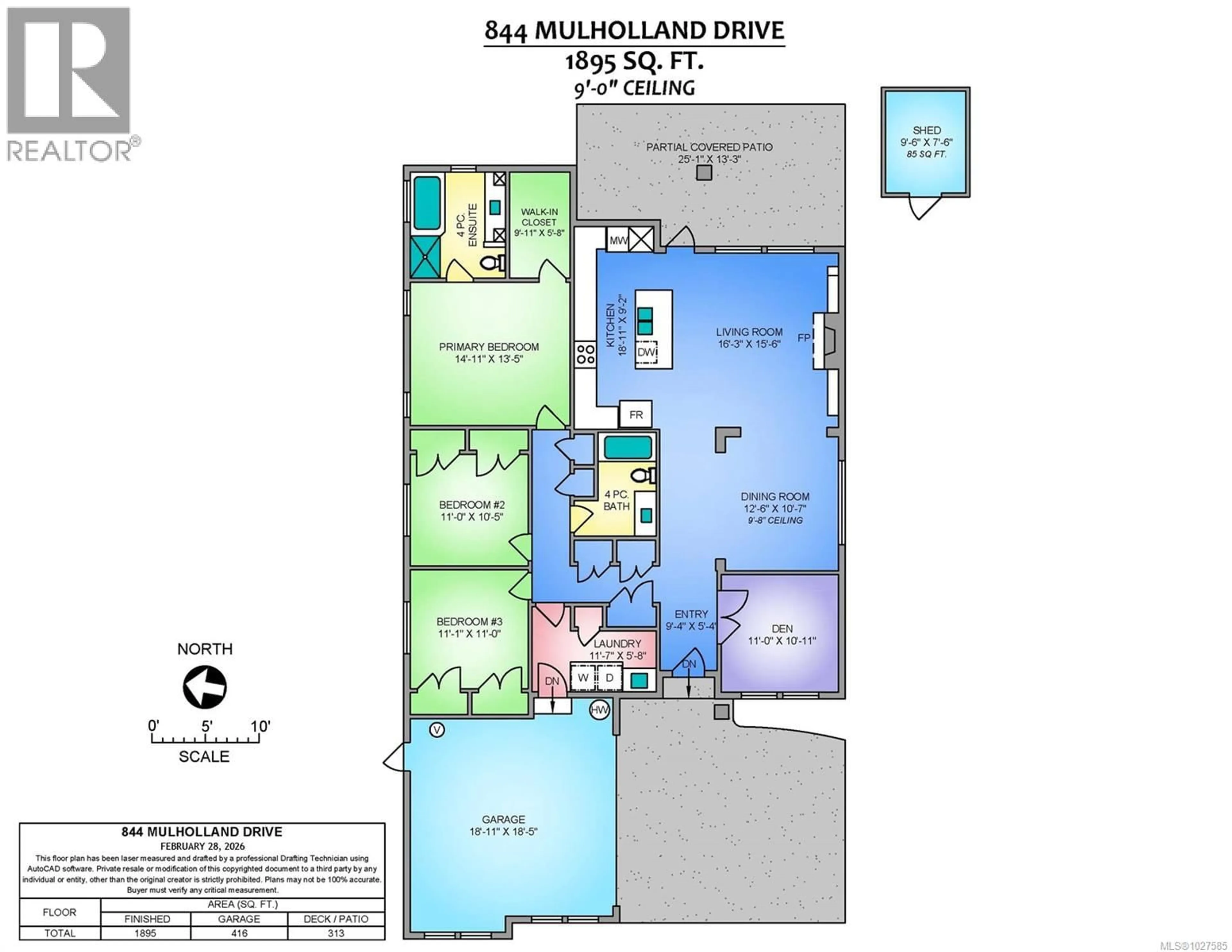 Floor plan for 844 MULHOLLAND DRIVE, Parksville British Columbia V9P1Z5