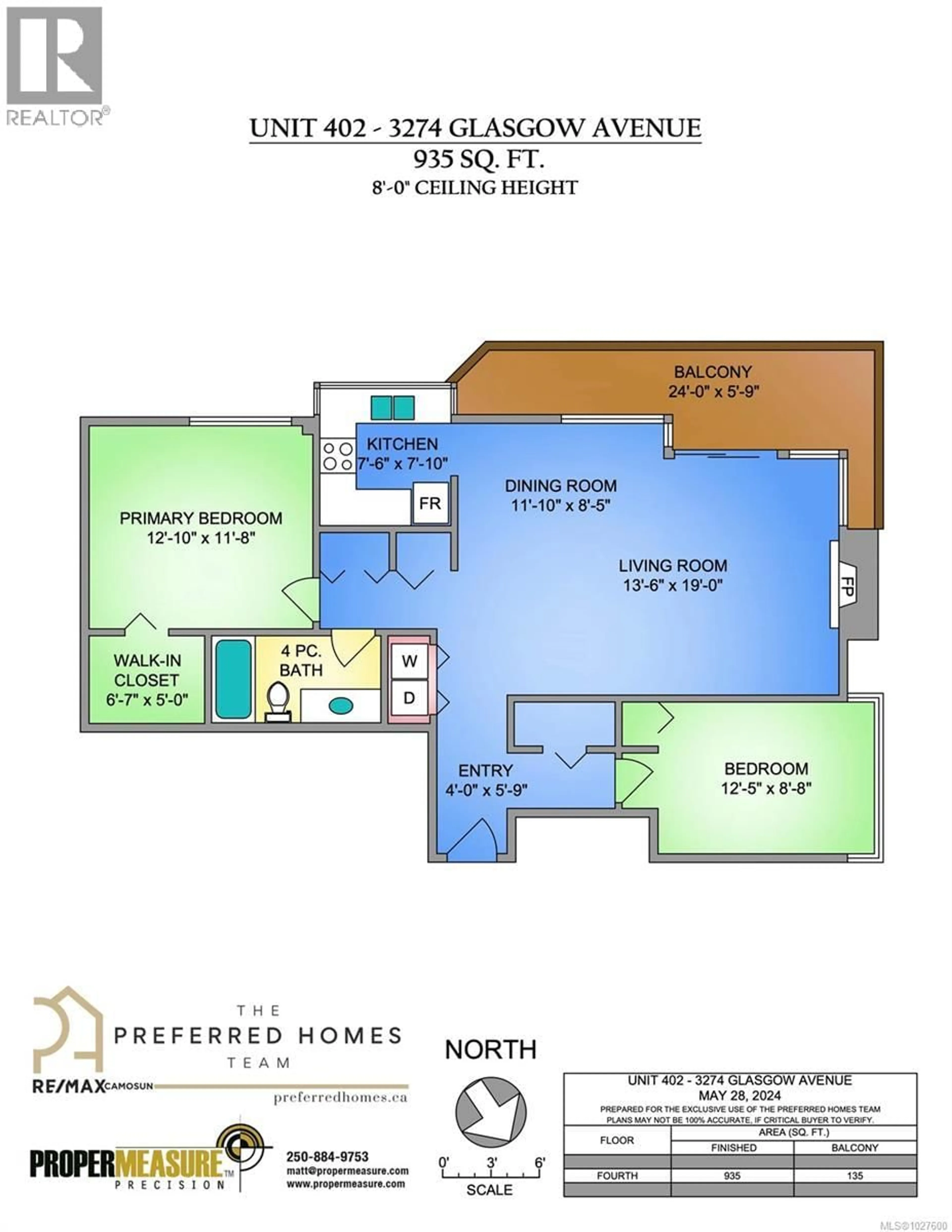 Floor plan for 402 - 3274 GLASGOW AVENUE, Saanich British Columbia V8X1M2