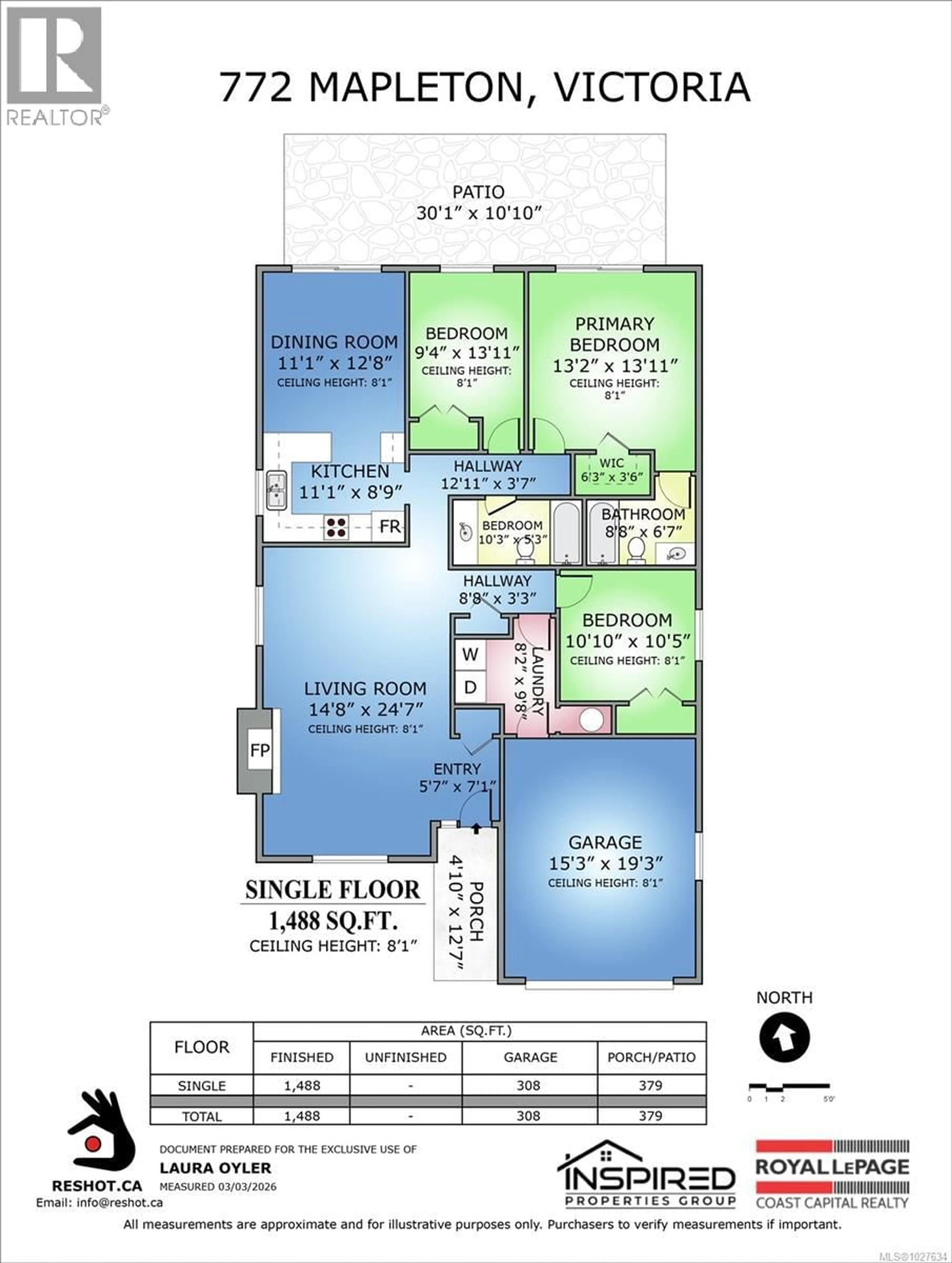 Floor plan for 772 MAPLETON PLACE, Saanich British Columbia V8Z6W2
