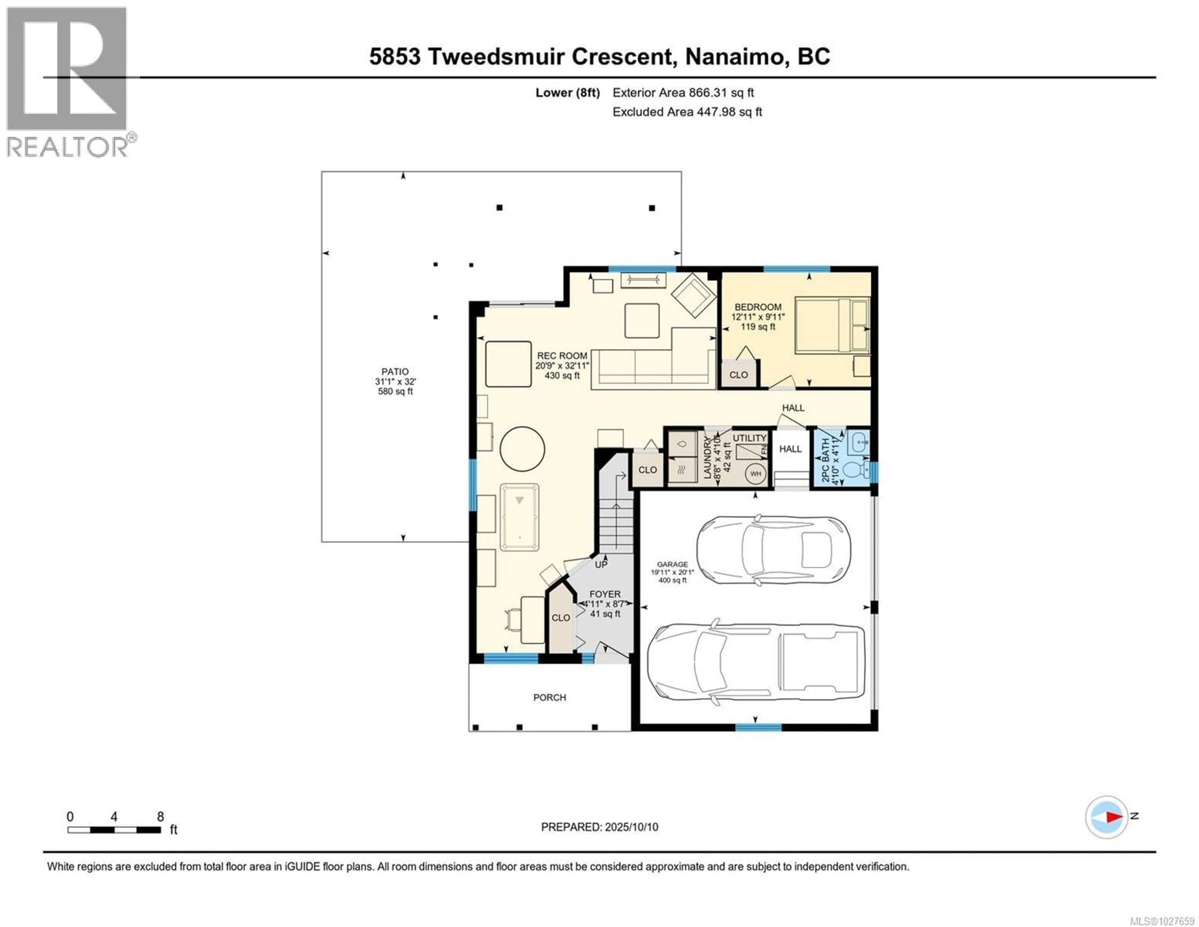 Floor plan for 5853 TWEEDSMUIR CRESCENT, Nanaimo British Columbia V9T5Y6