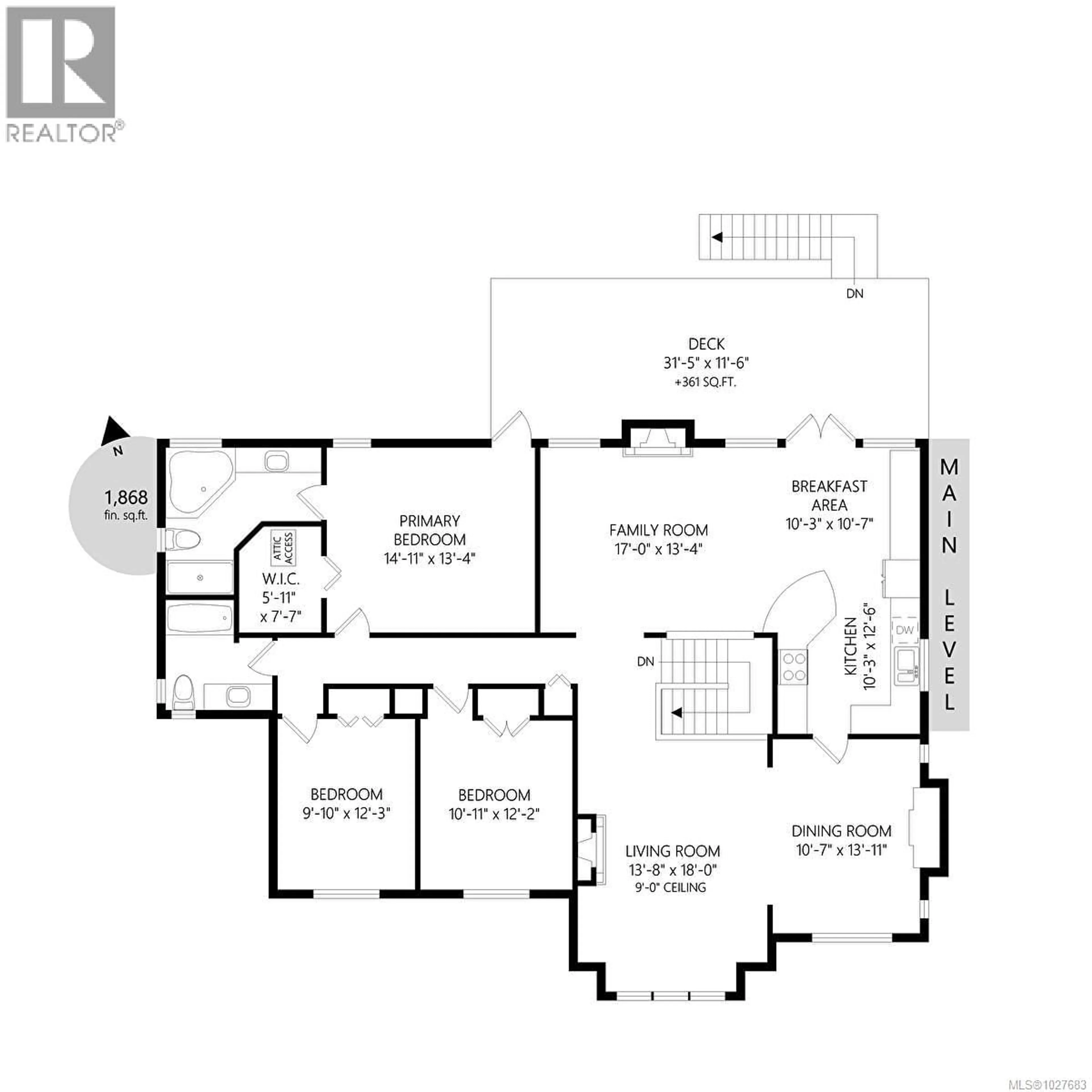 Floor plan for 1204 KNOCKAN PLACE, Saanich British Columbia V8Z7L5