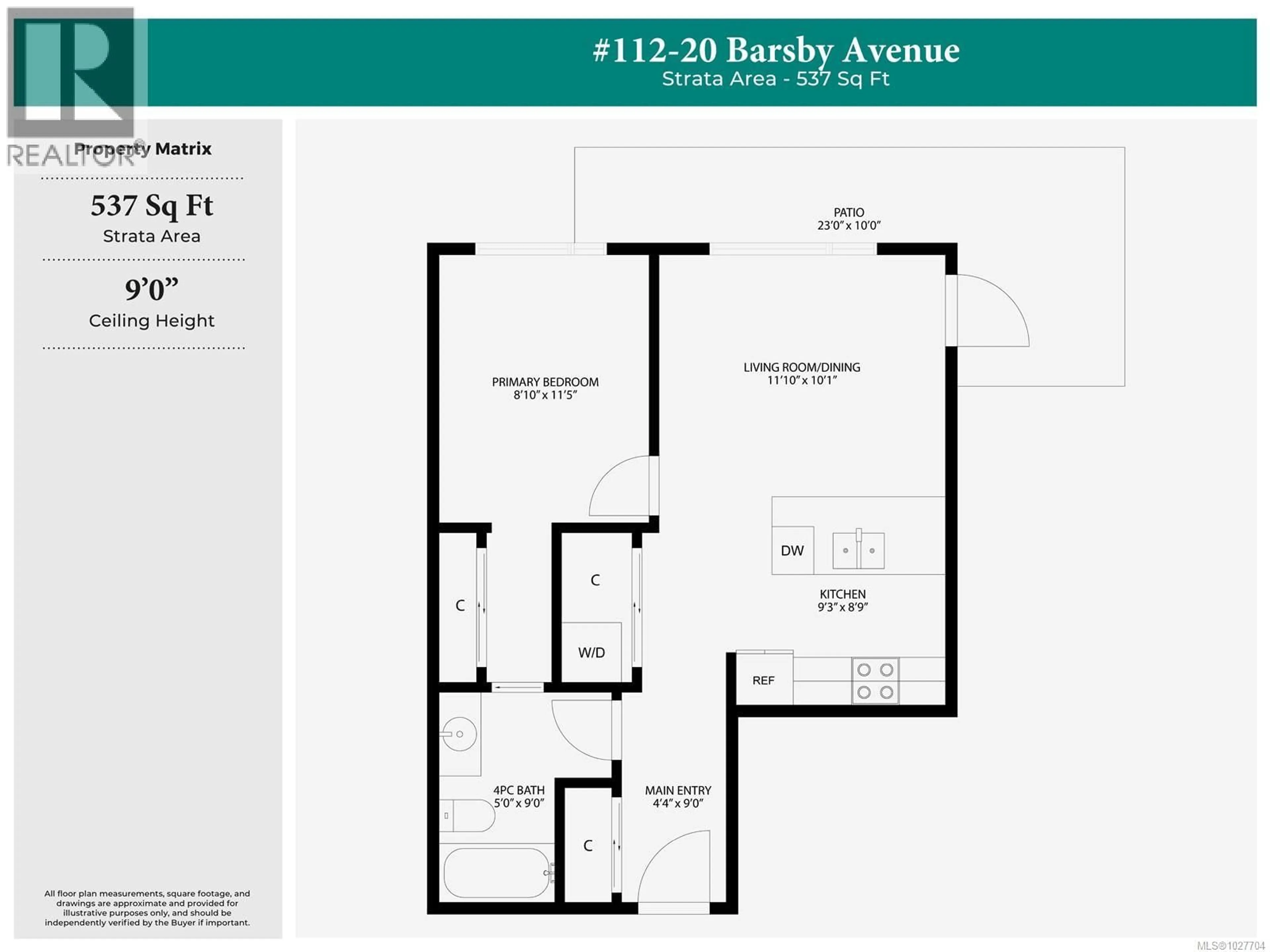 Floor plan for 112 - 20 BARSBY AVENUE, Nanaimo British Columbia V9R0K4