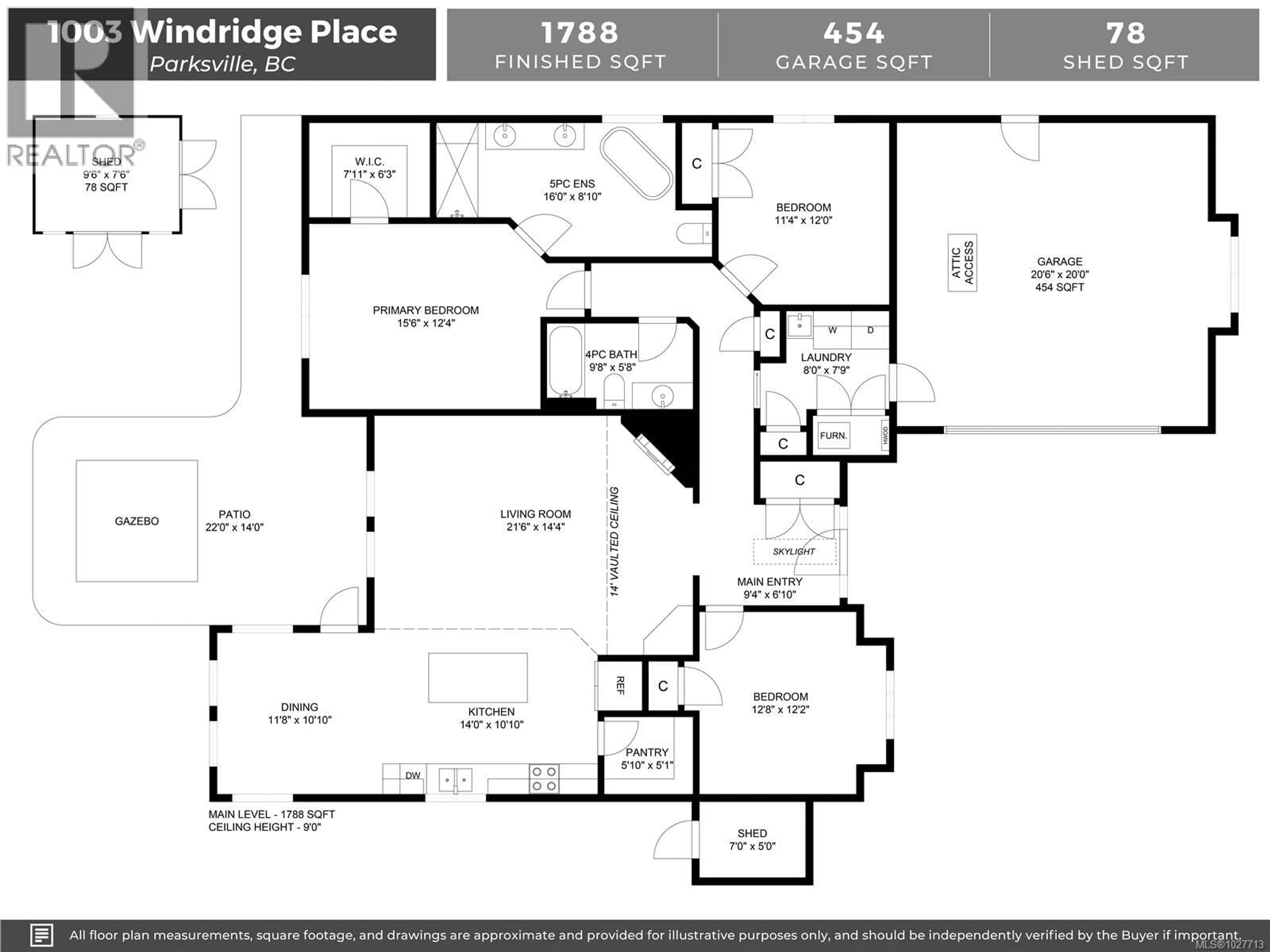 Floor plan for 1003 WINDRIDGE PLACE, French Creek British Columbia V9P0B7