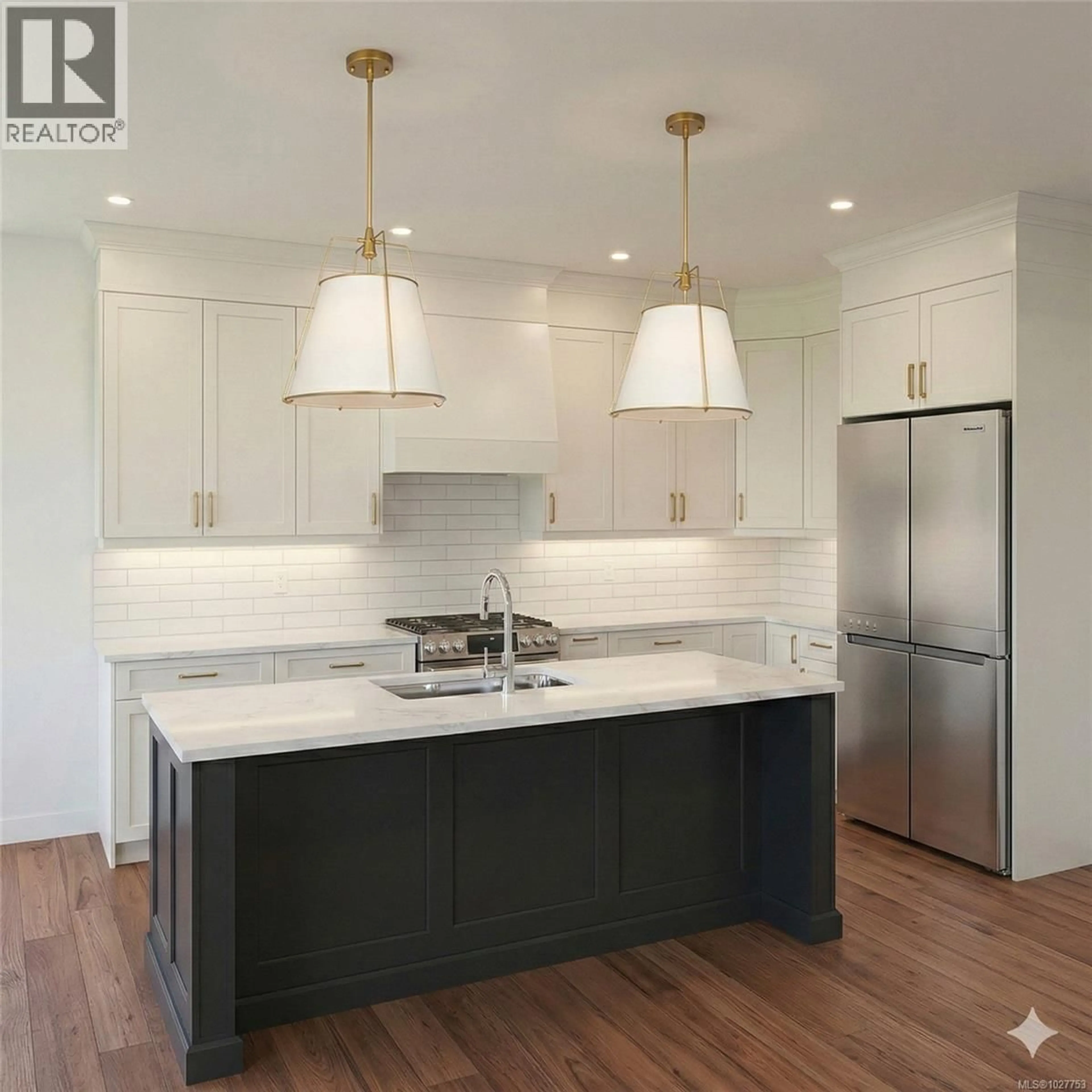 Open concept kitchen, wood/laminate floor for 1202 CROWN ISLE BOULEVARD, Courtenay British Columbia V9N0B6