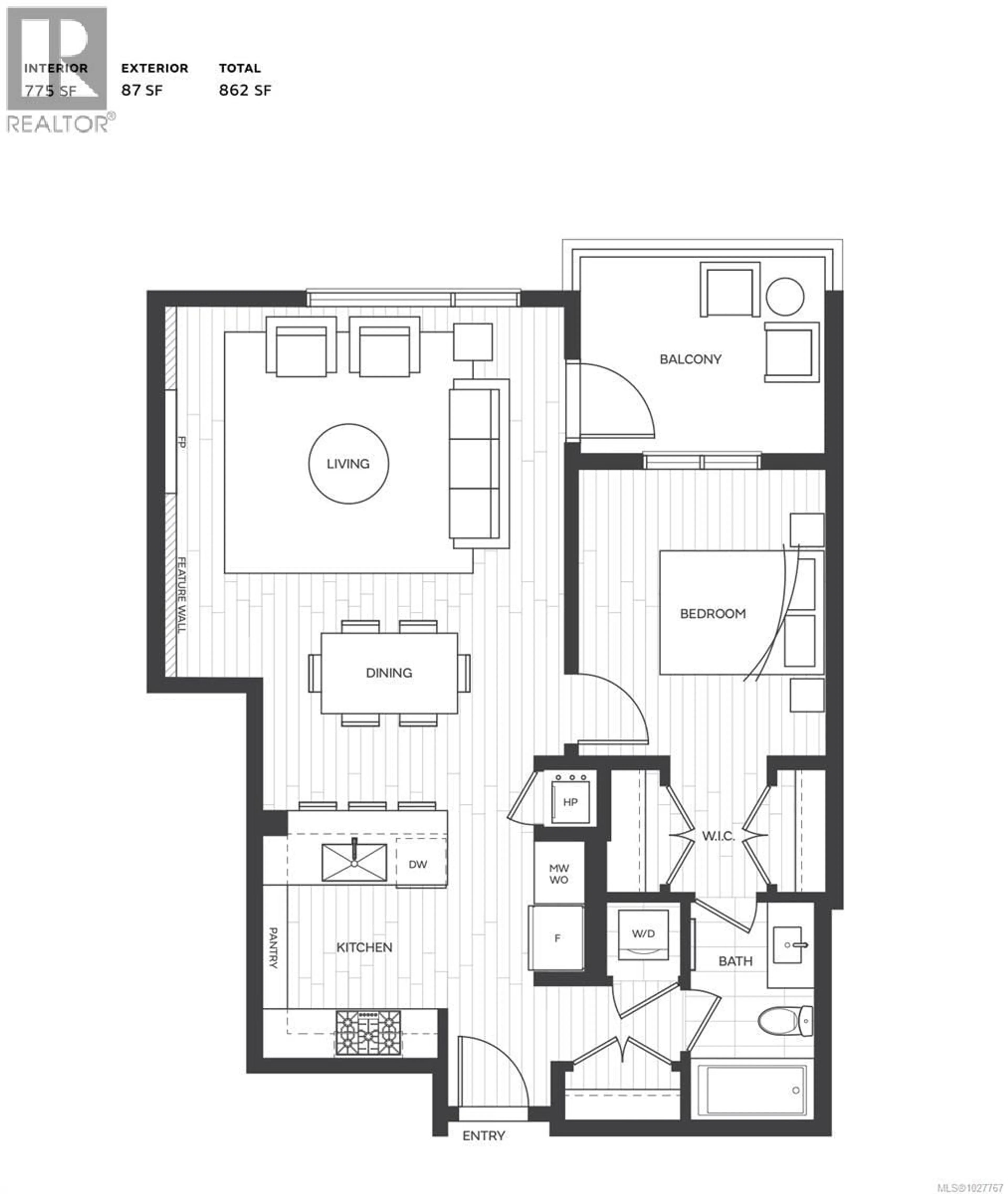 Floor plan for 301 - 501 PARK PLACE, Esquimalt British Columbia V9A0H3