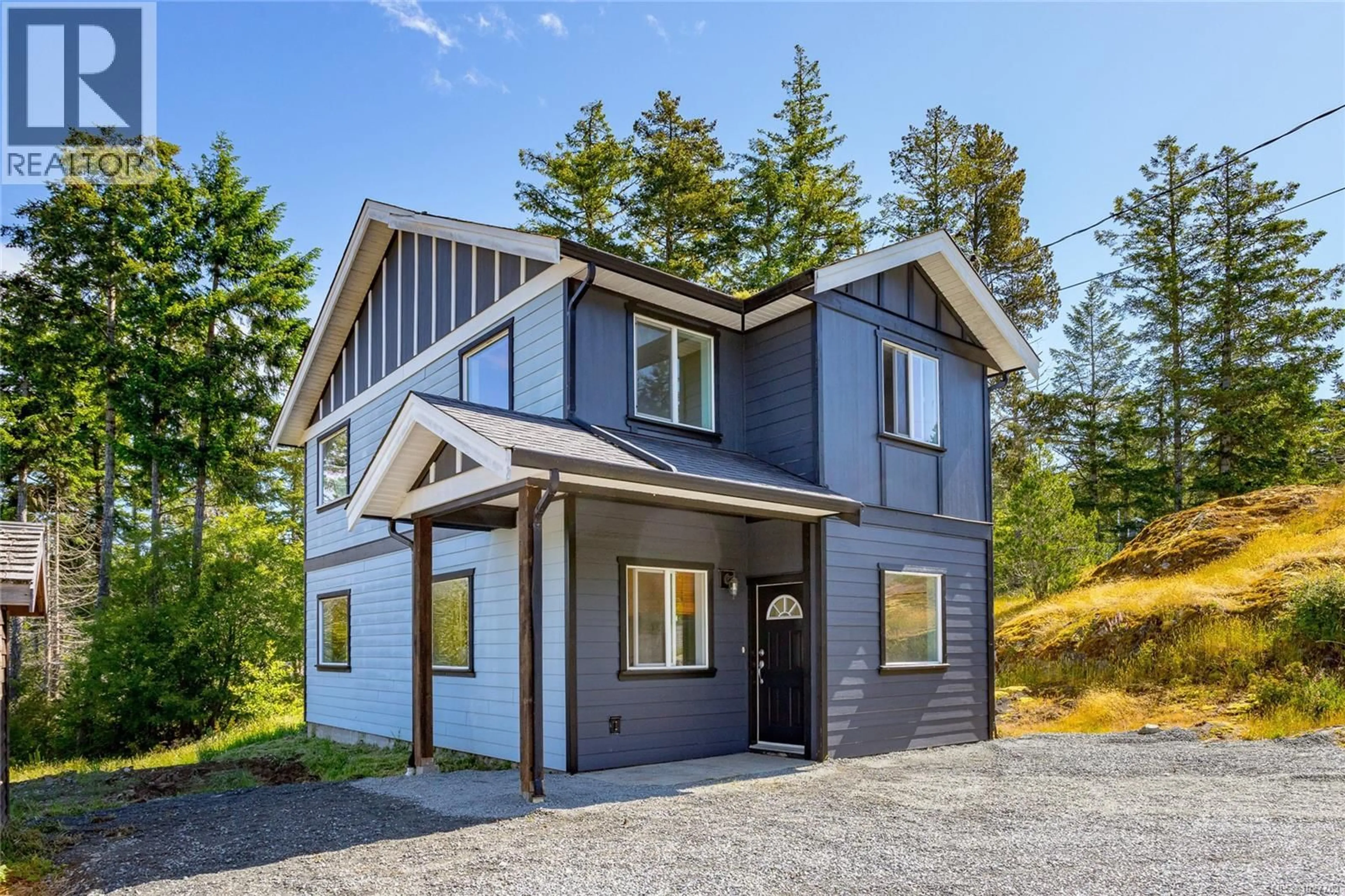 Home with vinyl exterior material, street for 1695 COLE ROAD, Sooke British Columbia V9Z1A7
