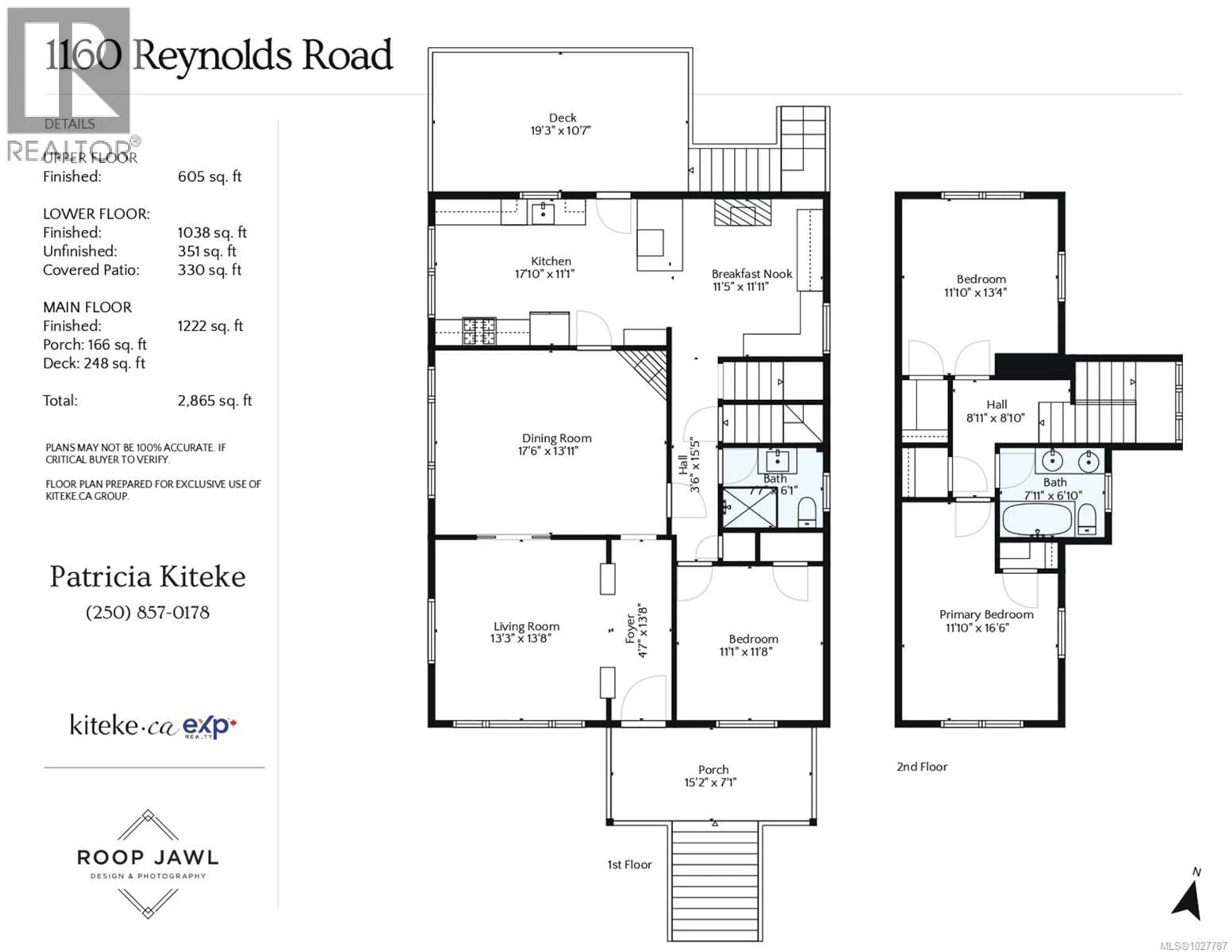 Floor plan for 1160 REYNOLDS ROAD, Saanich British Columbia V8P2K1