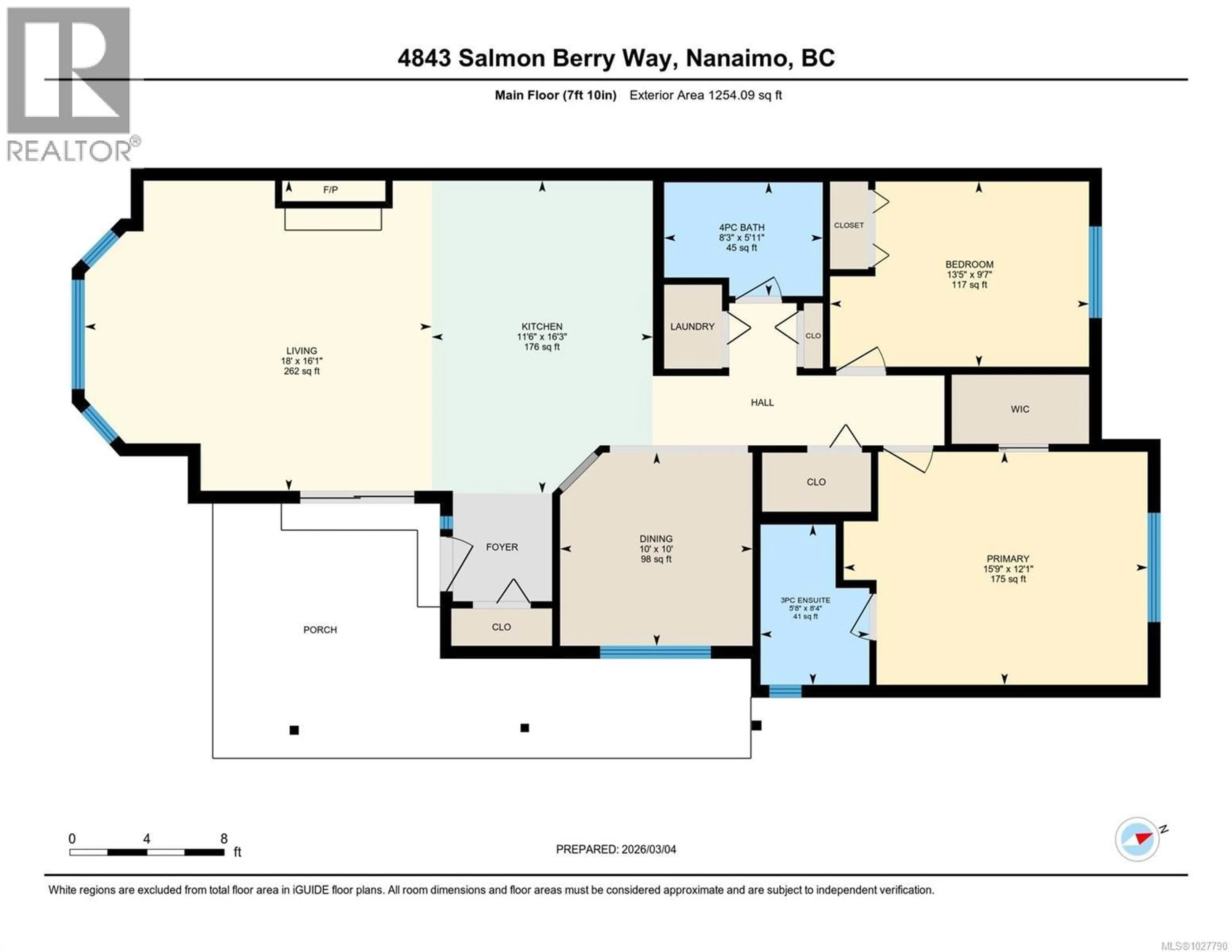 Floor plan for 4843 SALMON BERRY WAY, Nanaimo British Columbia V9V1T4