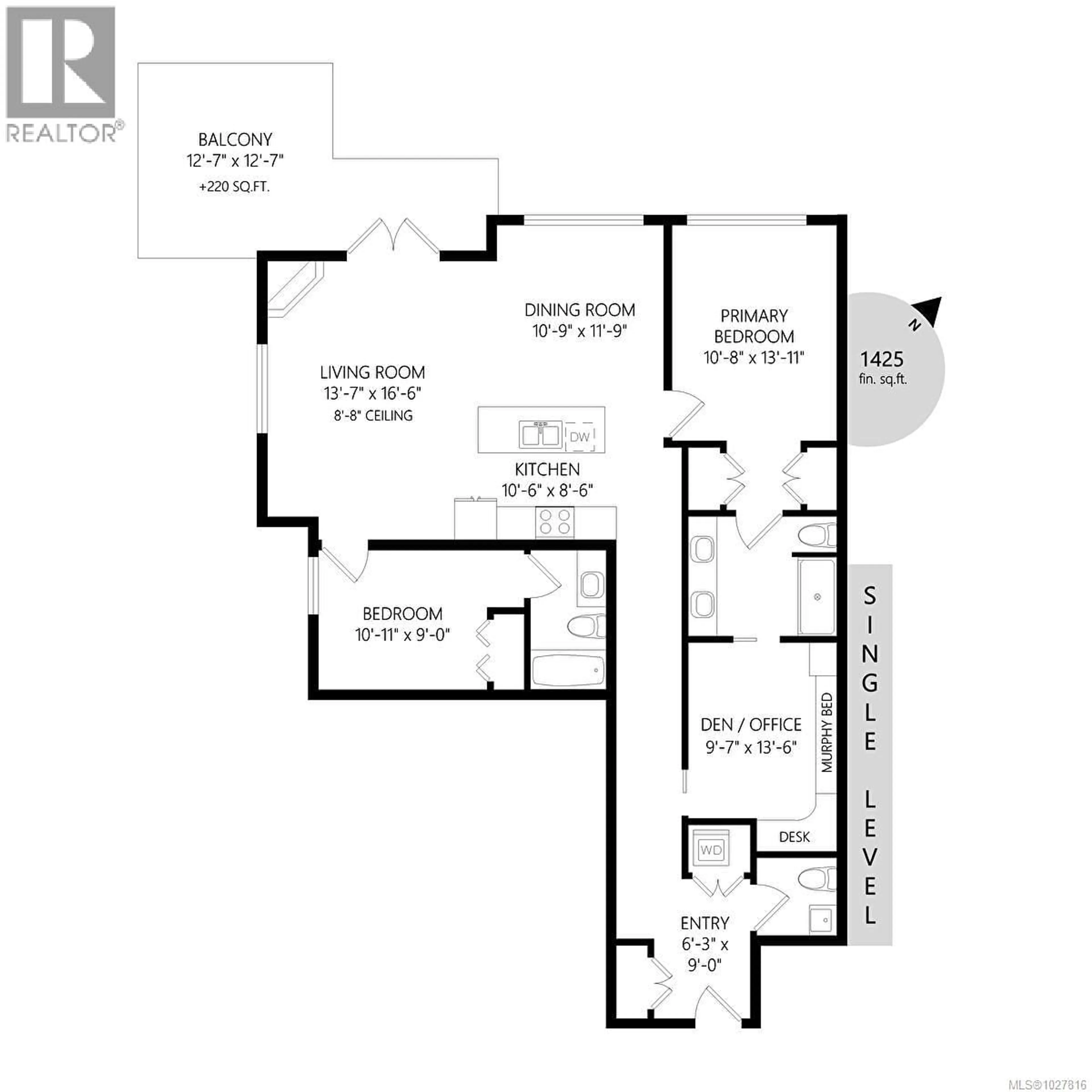 Floor plan for 204 - 741 TRAVINO LANE, Saanich British Columbia V8Z0G3