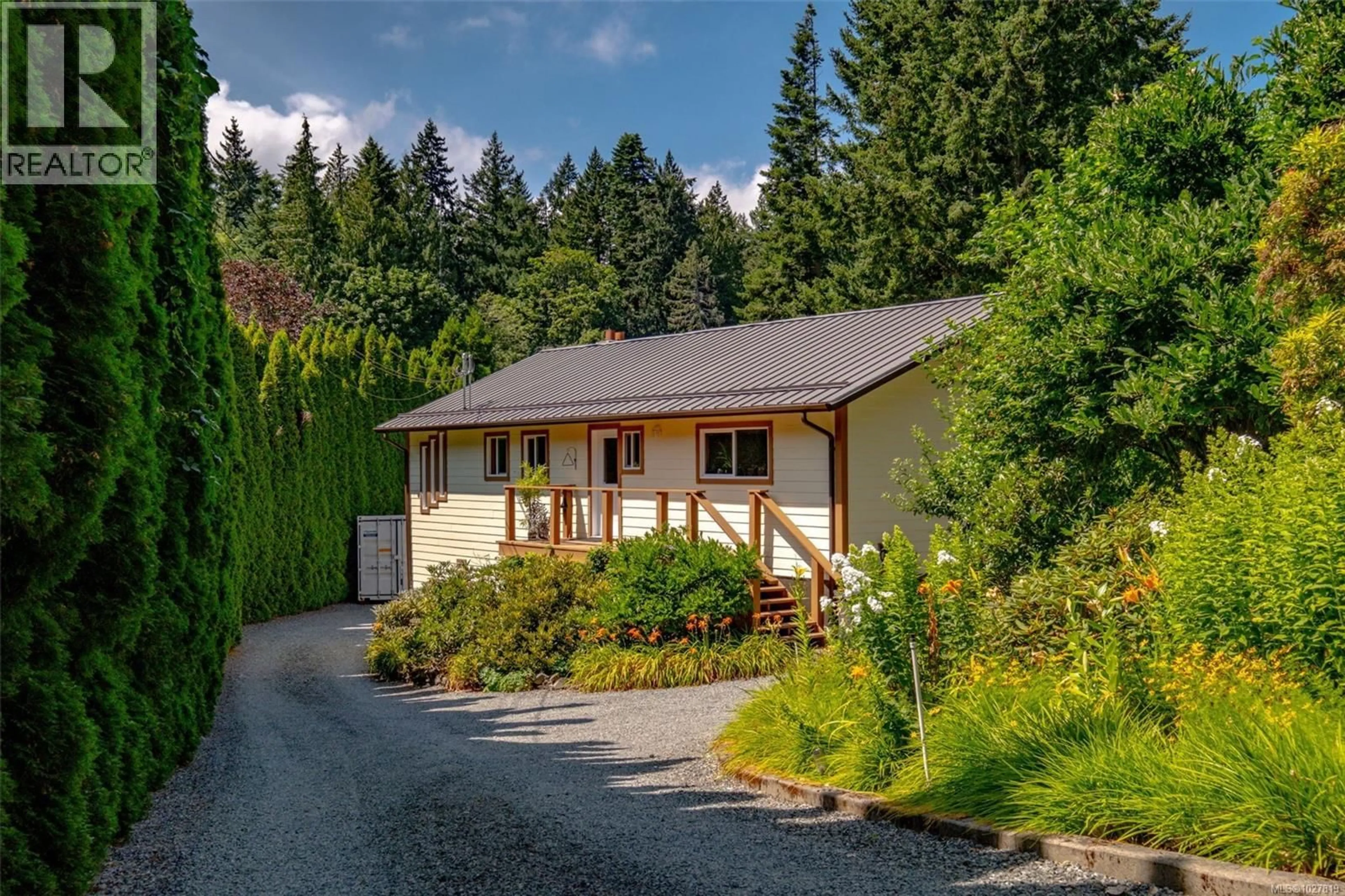 A pic from outside/outdoor area/front of a property/back of a property/a pic from drone, street for 2897 FULLER LAKE ROAD, Chemainus British Columbia V0R1K5