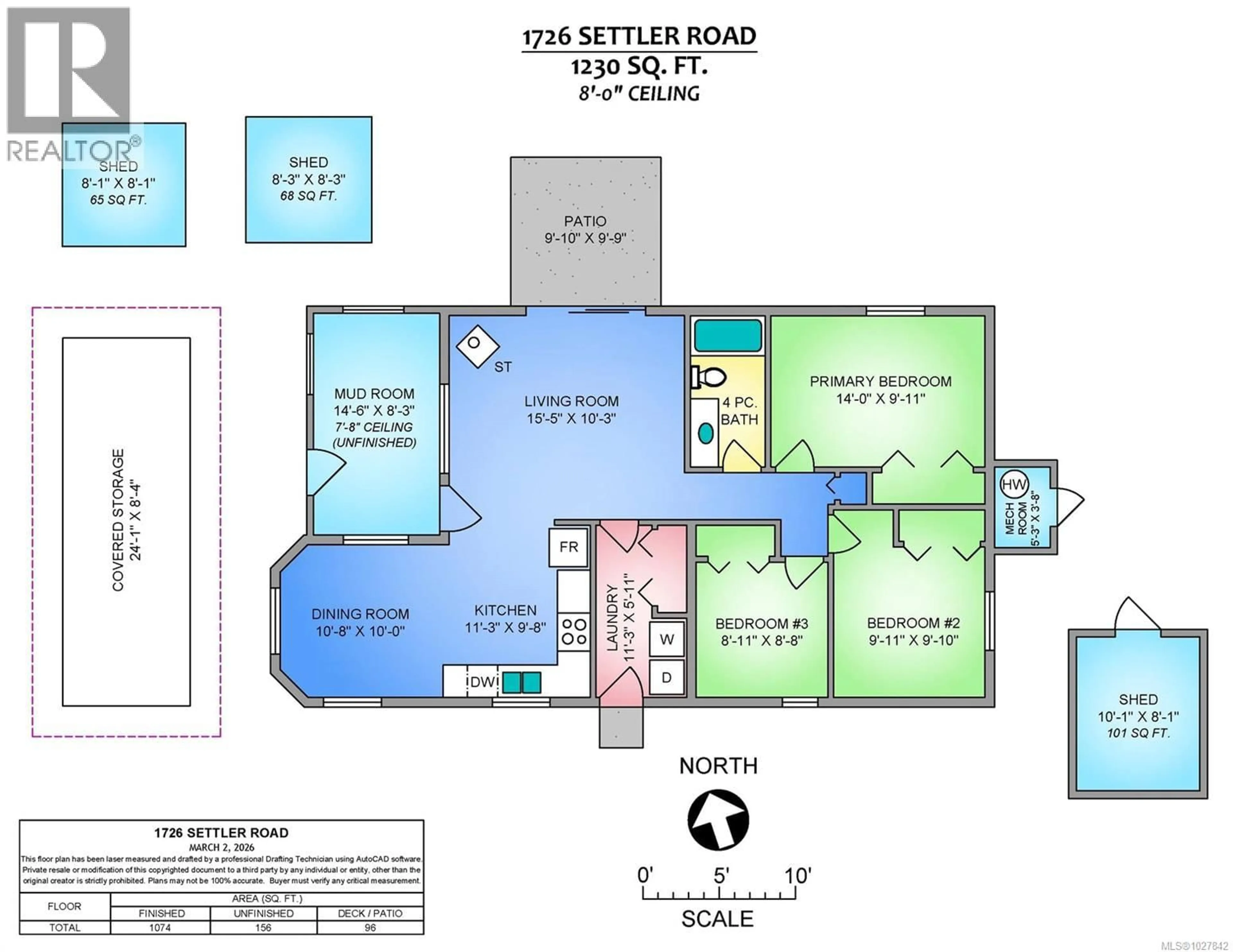 Floor plan for 1726 SETTLER ROAD, Qualicum Beach British Columbia V9K2R6