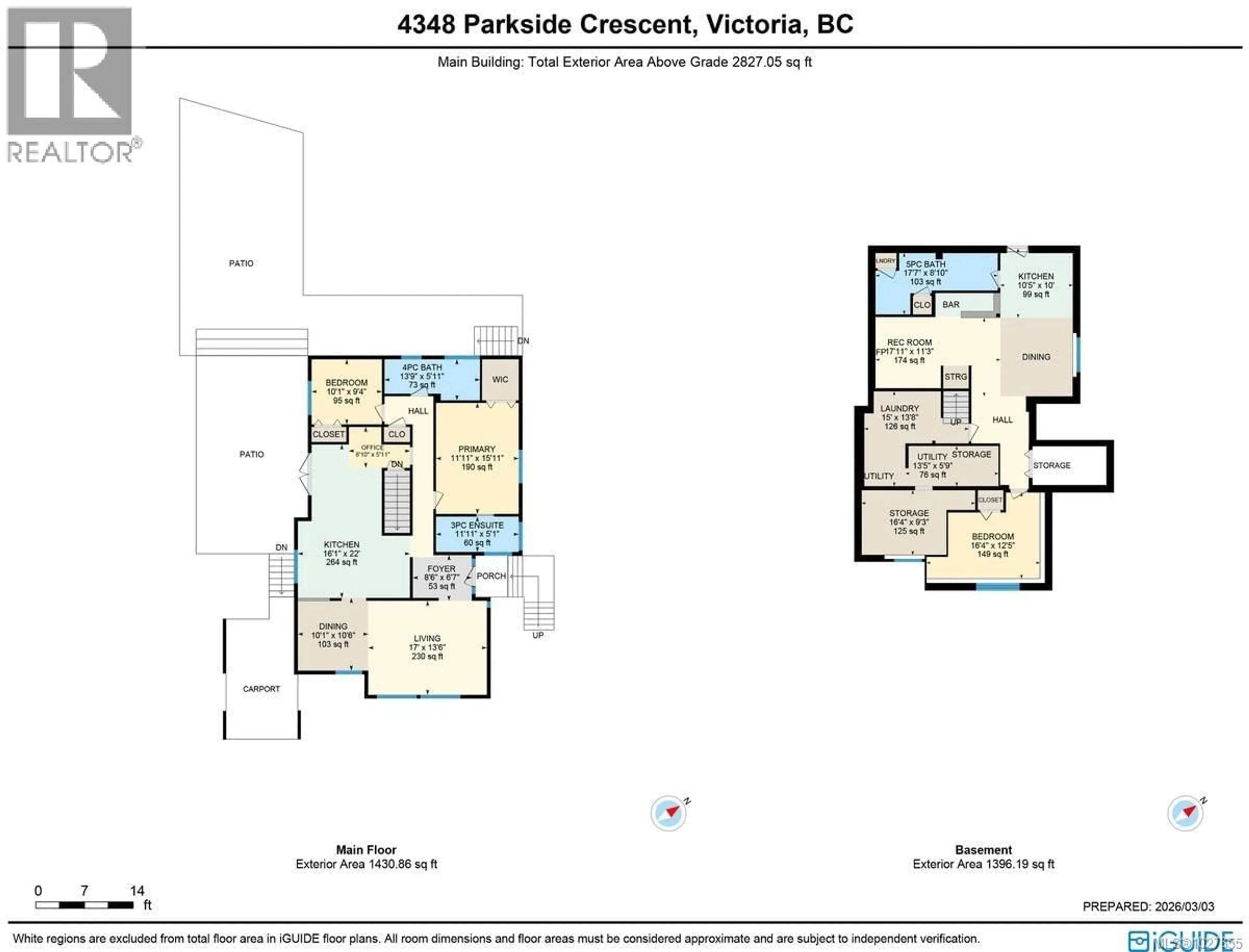 Floor plan for 4348 PARKSIDE CRESCENT, Saanich British Columbia V8N2C3