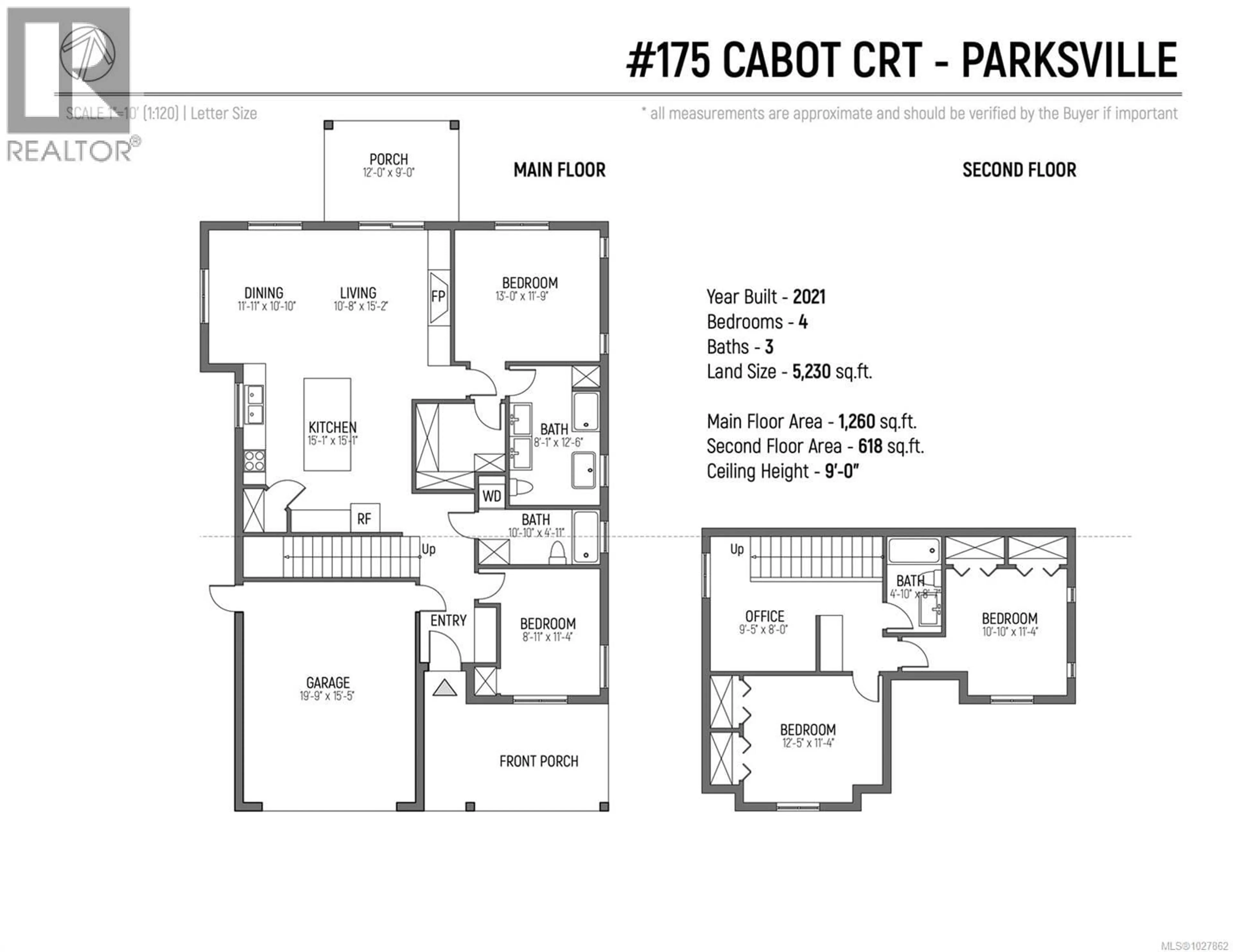 Floor plan for 175 CABOT COURT, Parksville British Columbia V9P0G6