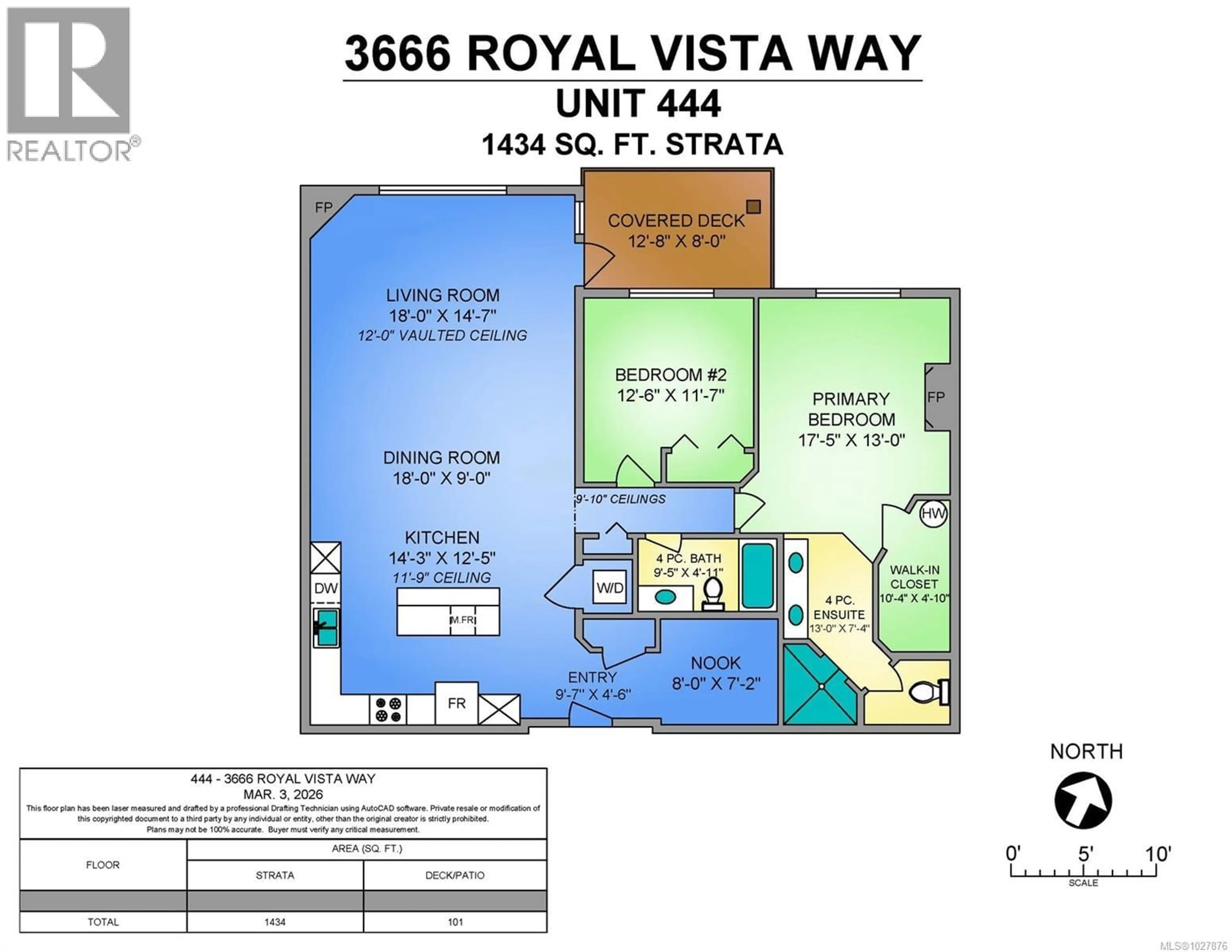 Floor plan for 444 - 3666 ROYAL VISTA WAY, Courtenay British Columbia V9N9X8