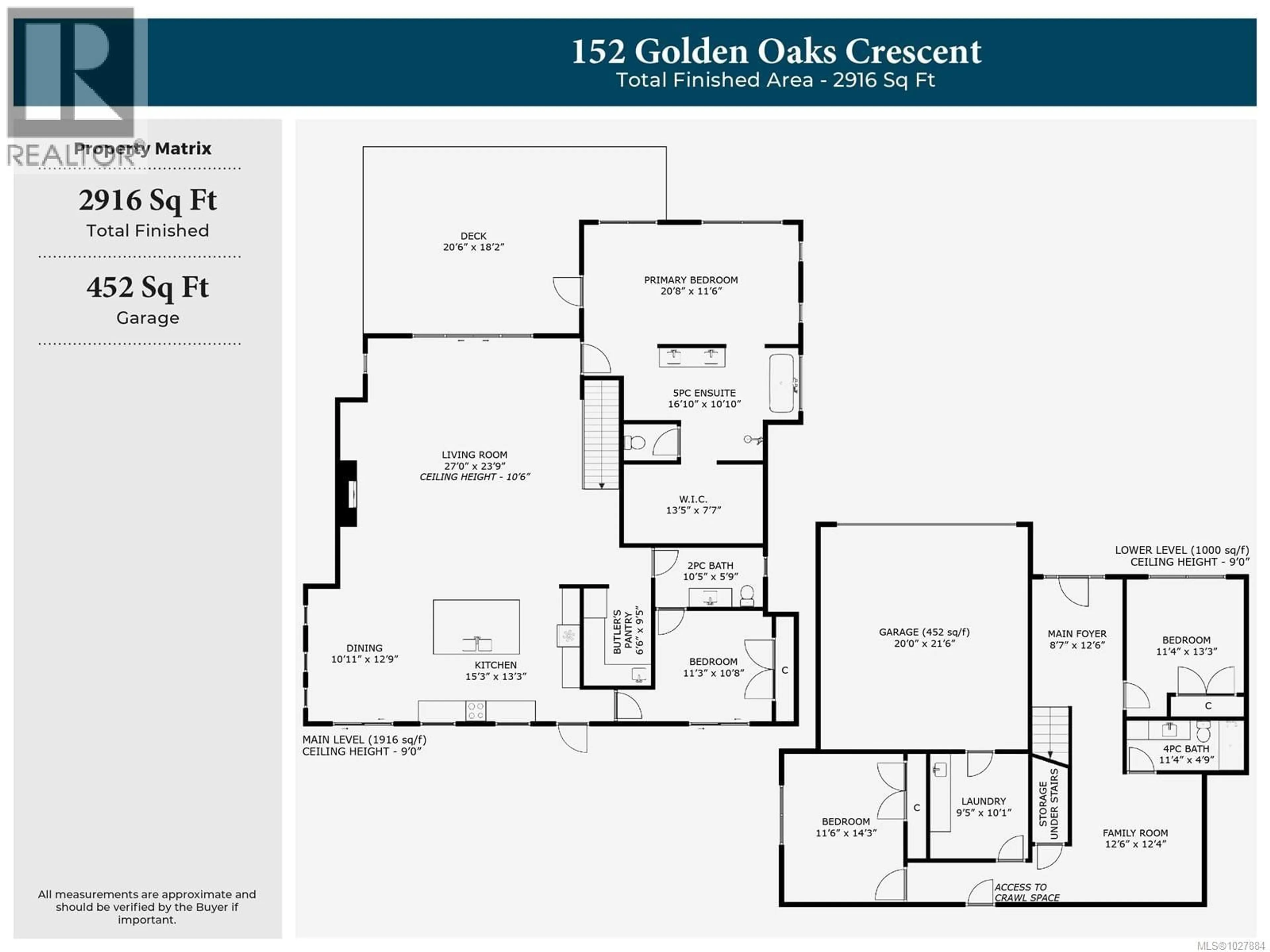 Floor plan for 152 GOLDEN OAKS CRESCENT, Nanaimo British Columbia V9T0K8