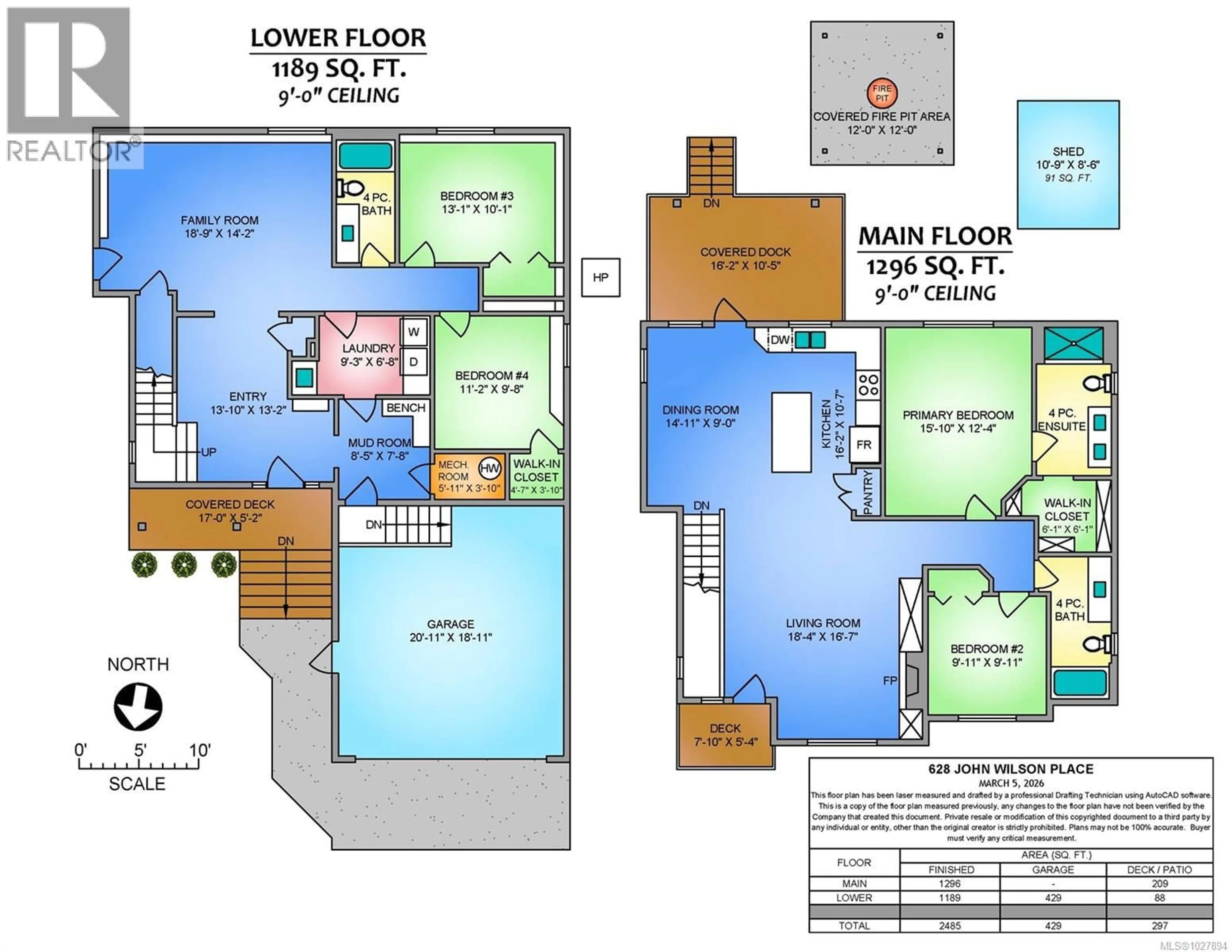 Floor plan for 628 JOHN WILSON PLACE, Ladysmith British Columbia V9G0B8