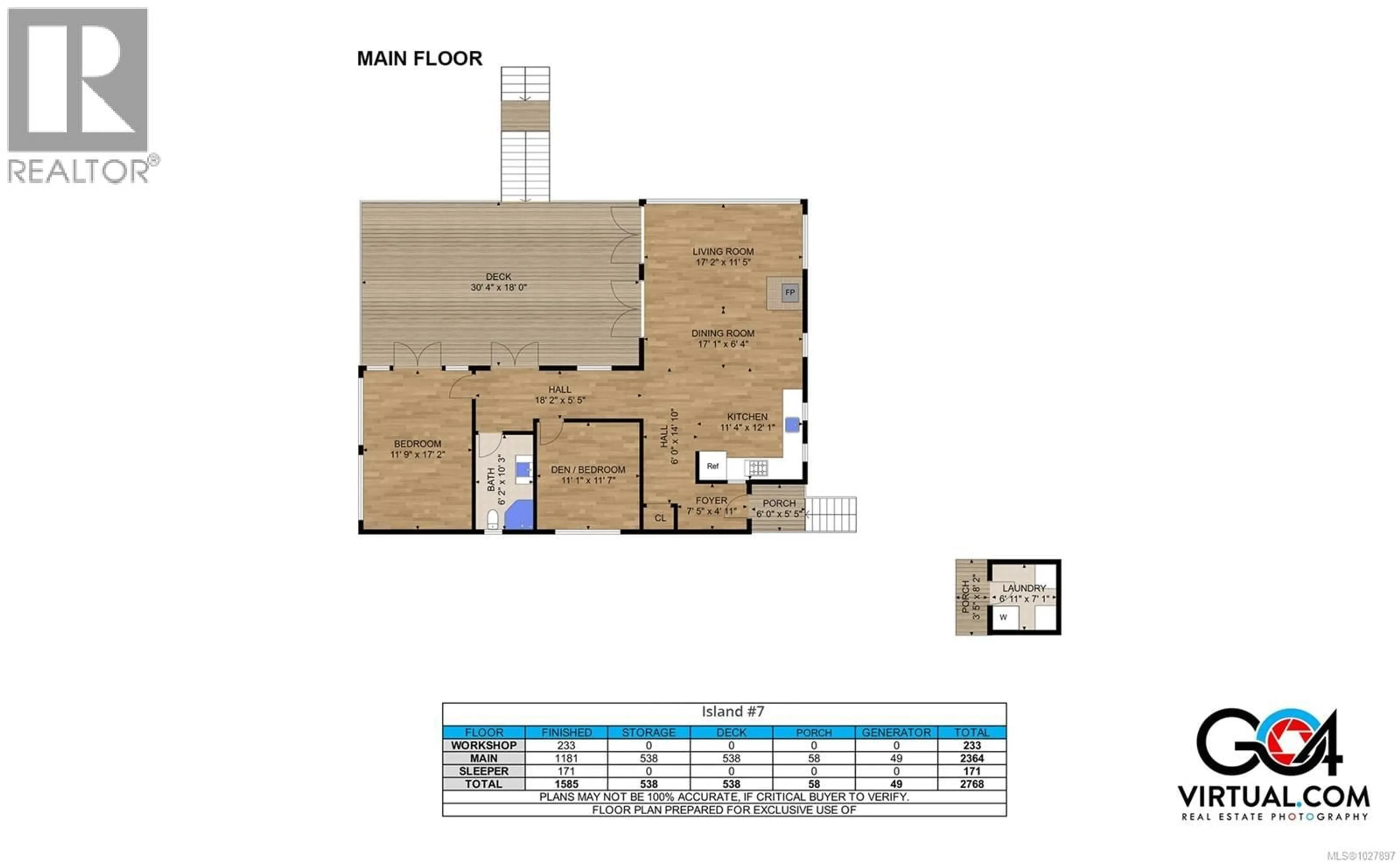 Floor plan for 7 ISLAND #7, See Remarks British Columbia V0R2G0