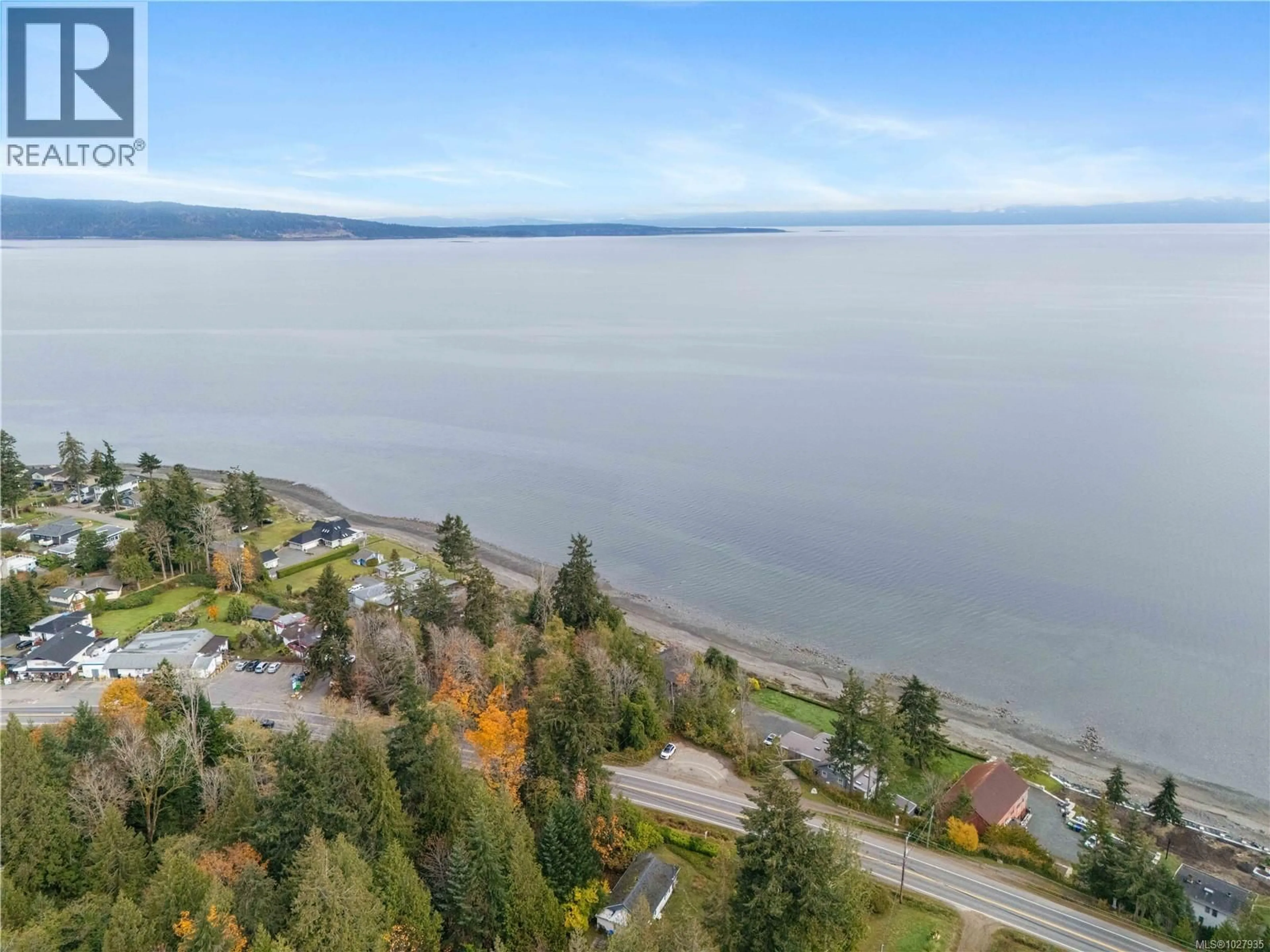 A pic from outside/outdoor area/front of a property/back of a property/a pic from drone, water/lake/river/ocean view for 6850 ISLAND HIGHWAY WEST, Bowser British Columbia V0R1G0