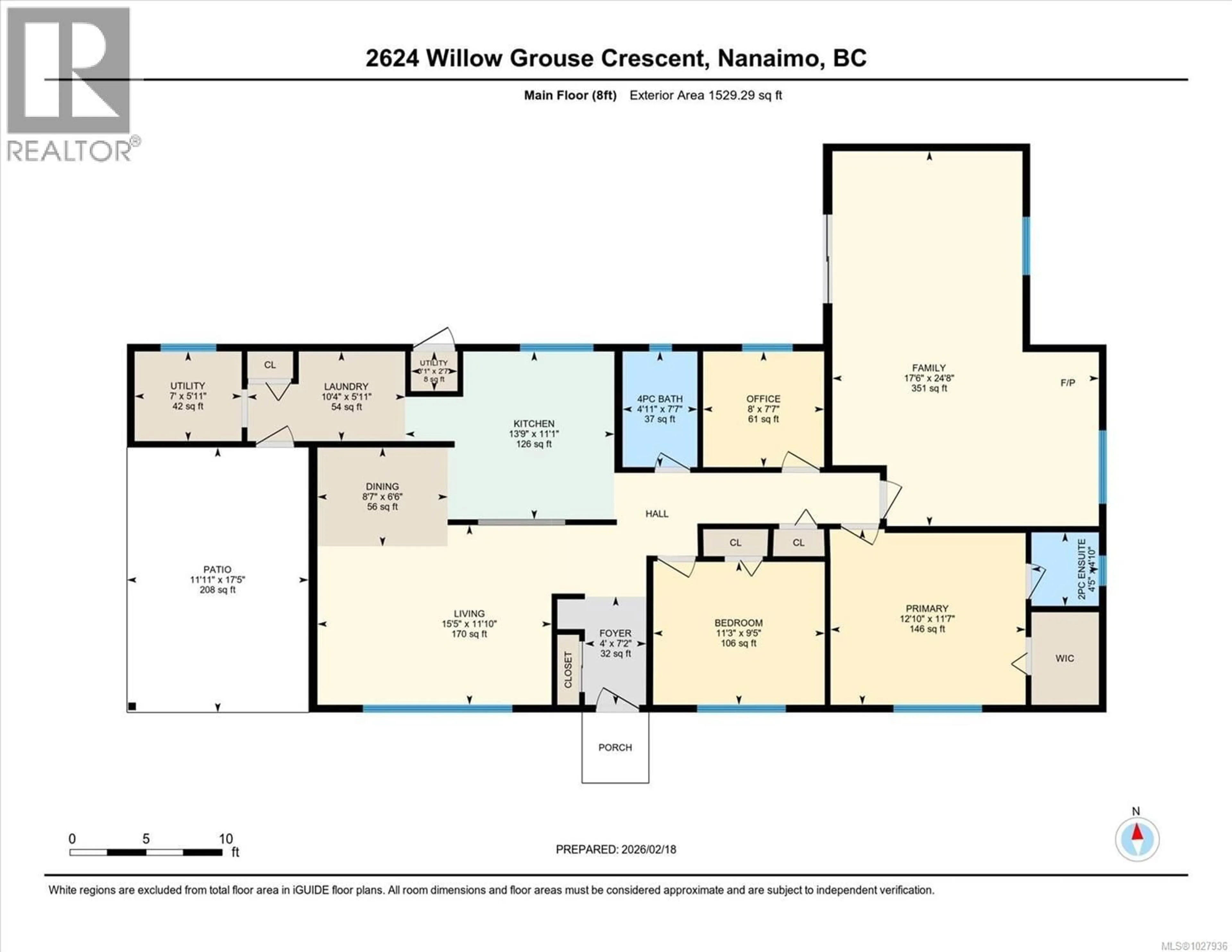 Floor plan for 2624 WILLOW GROUSE CRESCENT, Nanaimo British Columbia V9T3T6