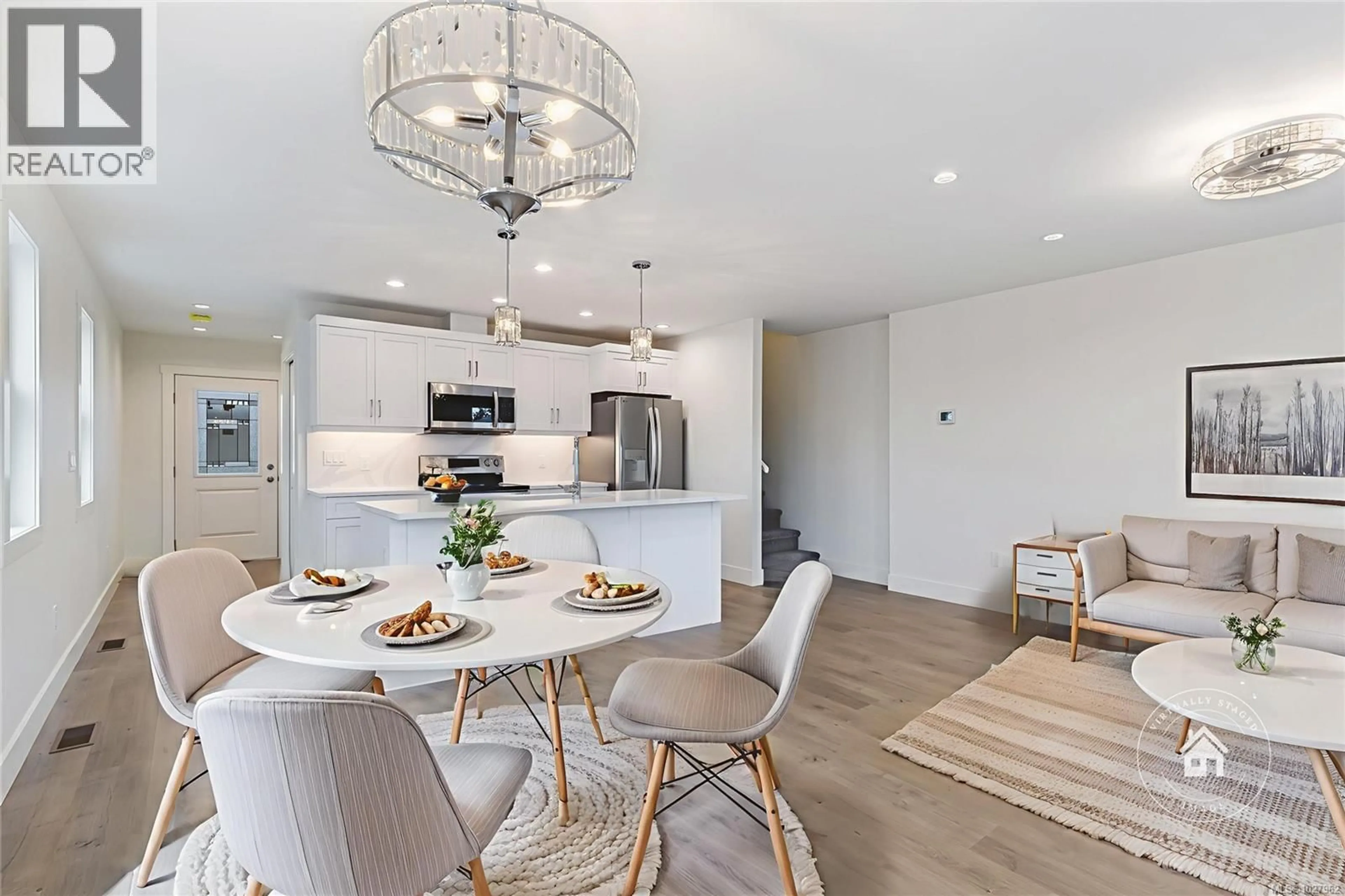 Open concept kitchen, wood/laminate floor for 6266 OLD MILL ROAD, Duncan British Columbia V9L0G7