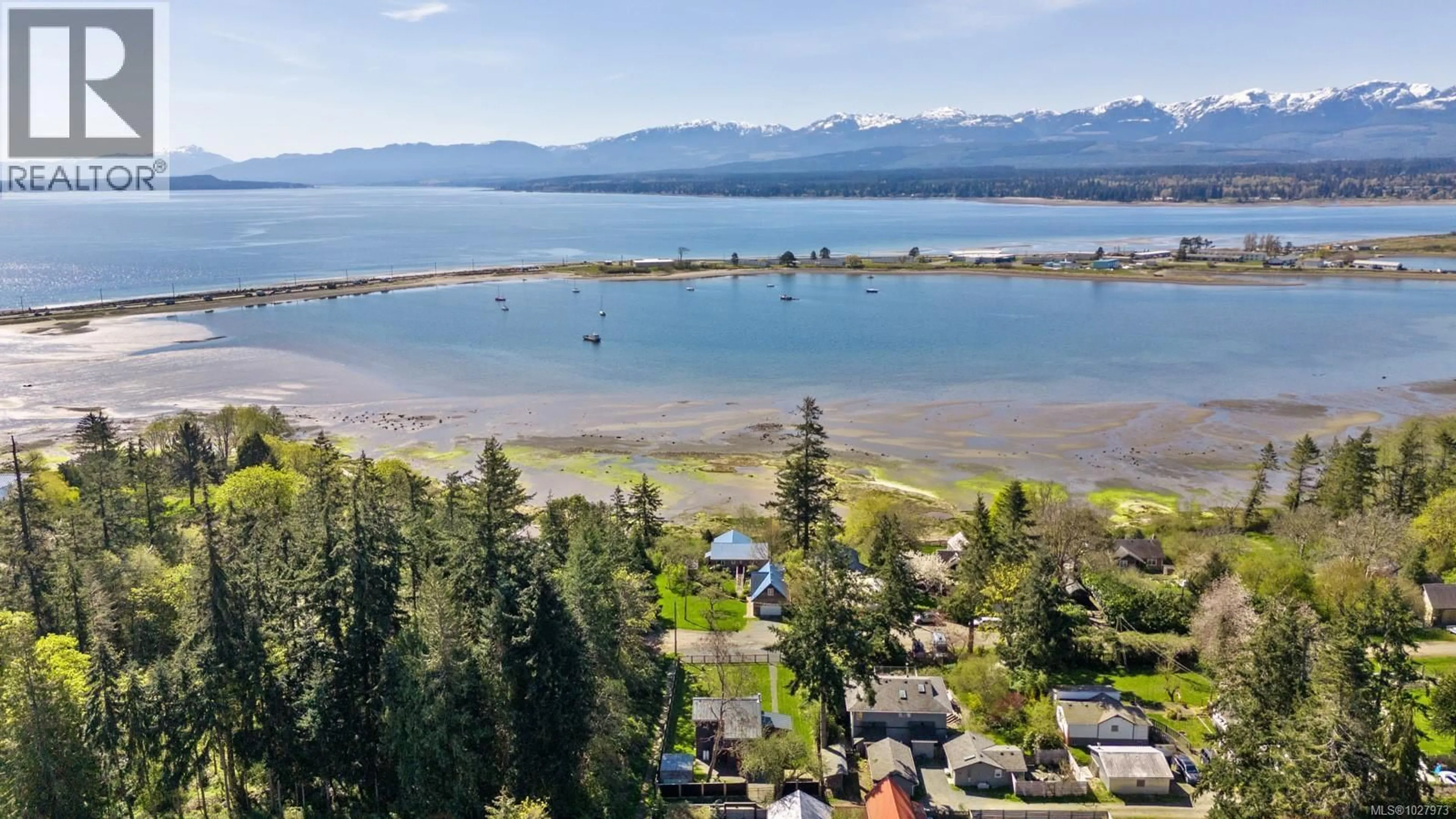 A pic from outside/outdoor area/front of a property/back of a property/a pic from drone, water/lake/river/ocean view for 1304 MIDDEN ROAD, Comox British Columbia V9M2R6
