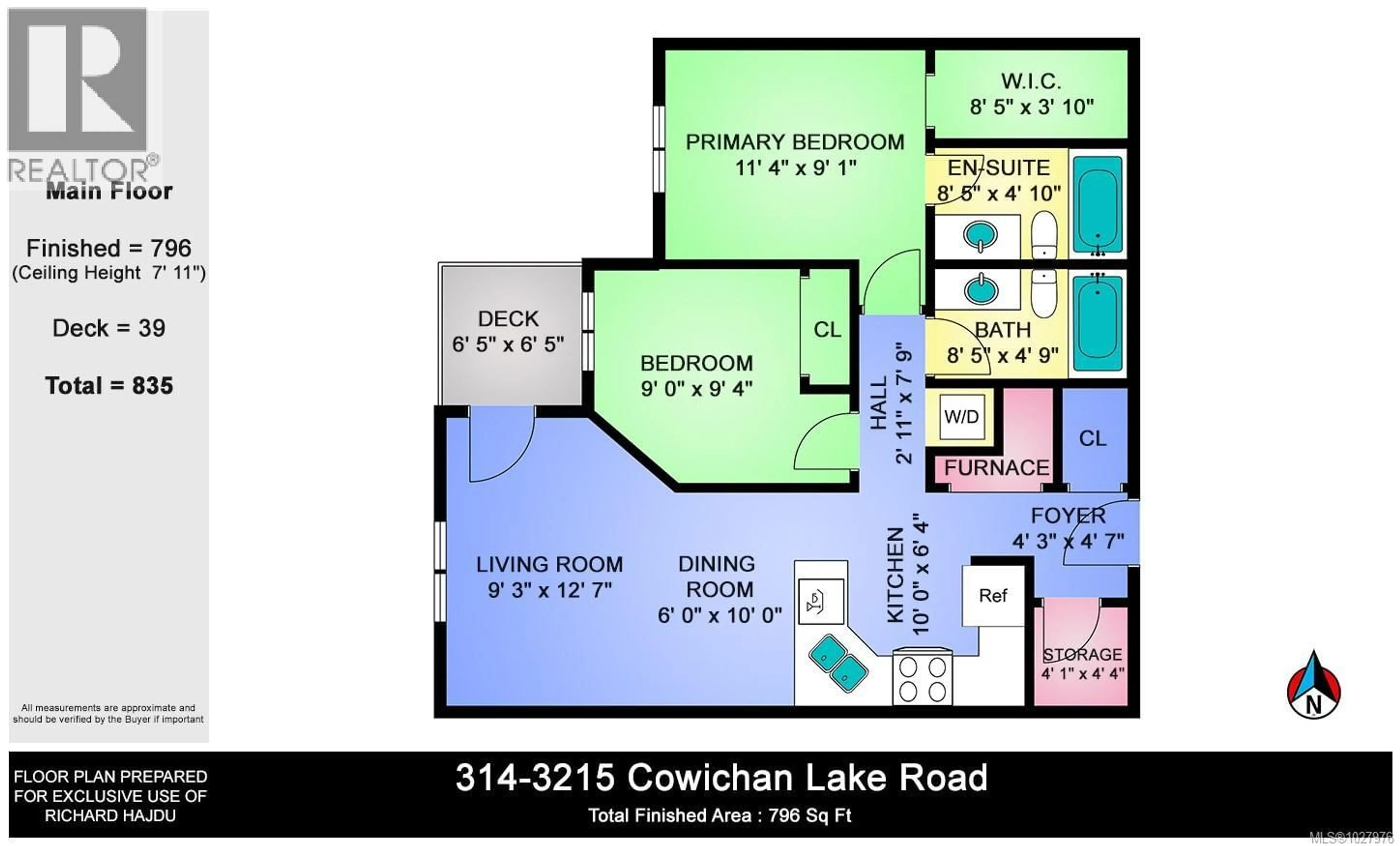 Floor plan for 314 - 3215 COWICHAN LAKE ROAD, Duncan British Columbia V9L5G5