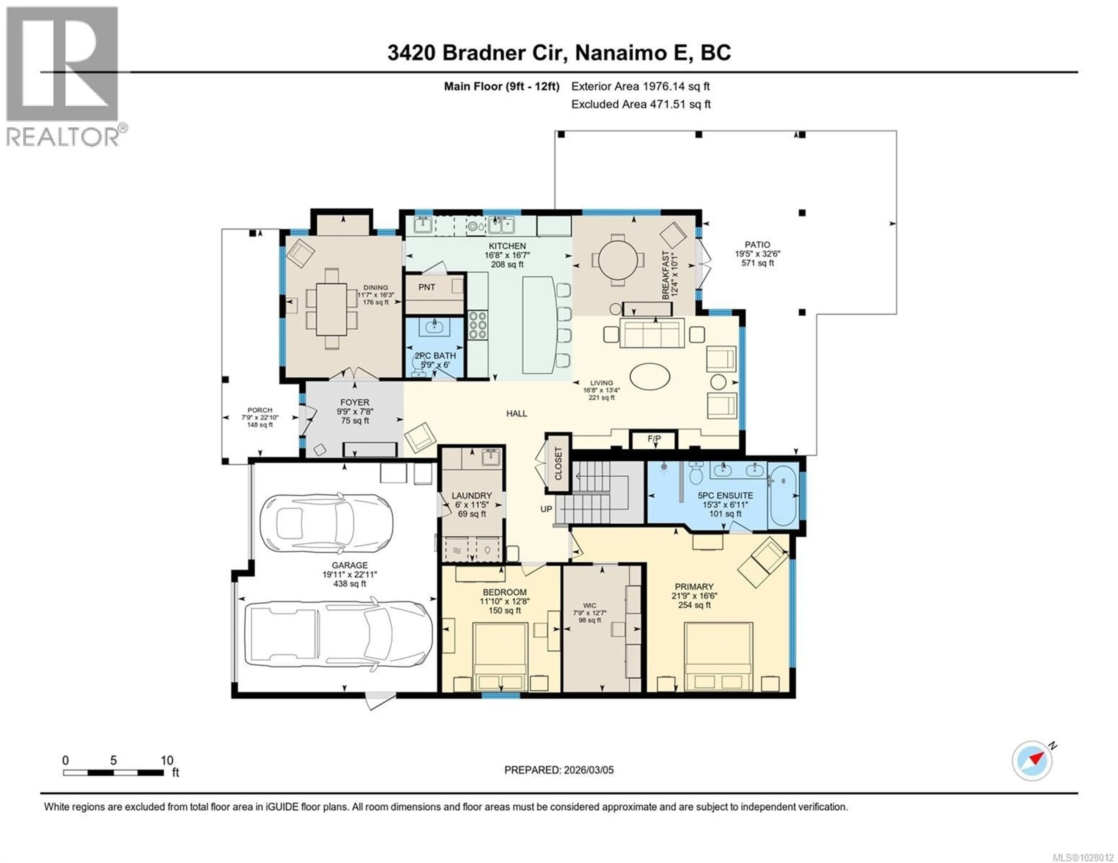 Floor plan for 3420 BRADNER CIRCLE, Nanoose Bay British Columbia V9P9M5