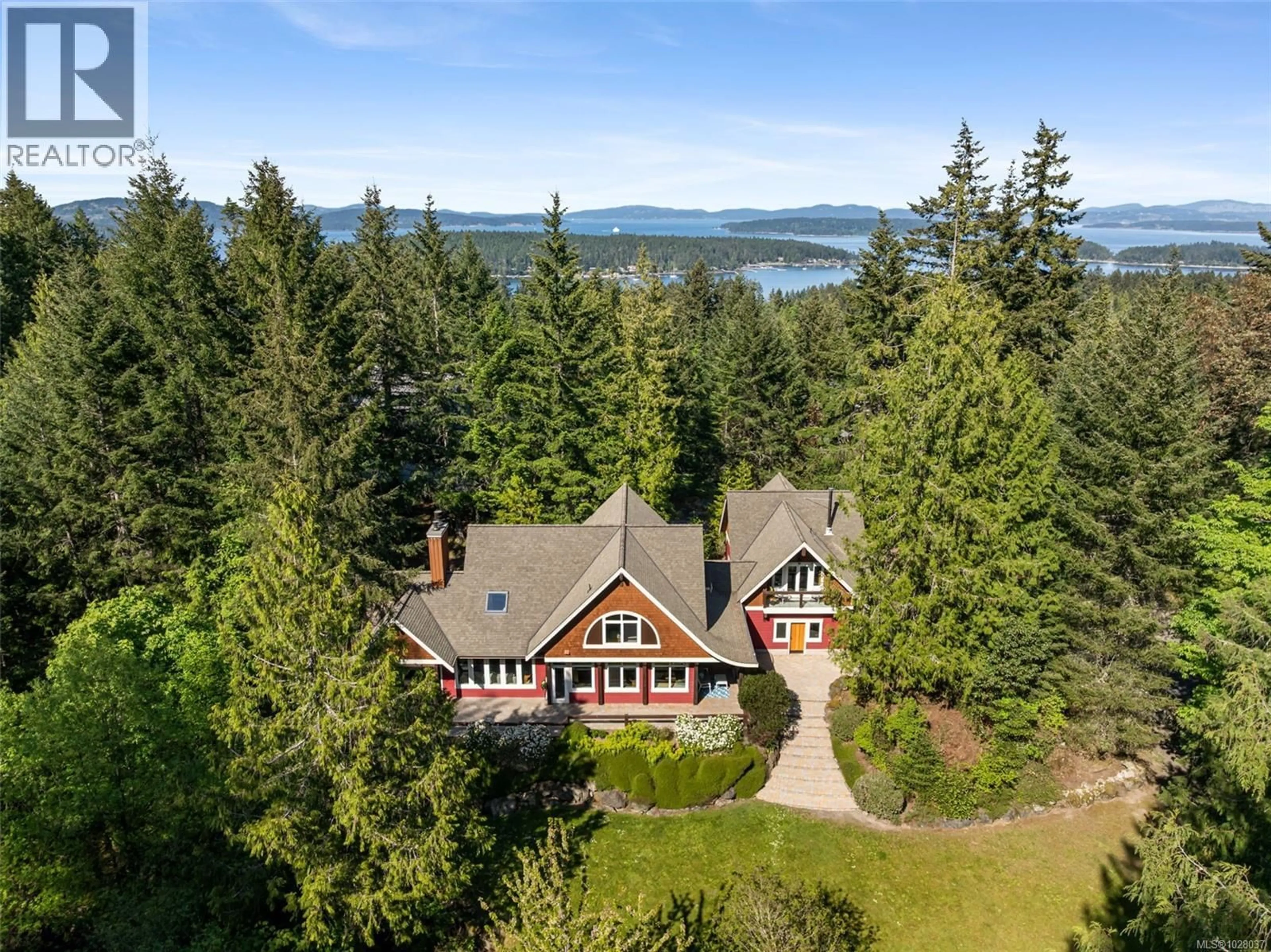 A pic from outside/outdoor area/front of a property/back of a property/a pic from drone, water/lake/river/ocean view for 1660 HEDGEROW PLACE, North Saanich British Columbia V8L6B2