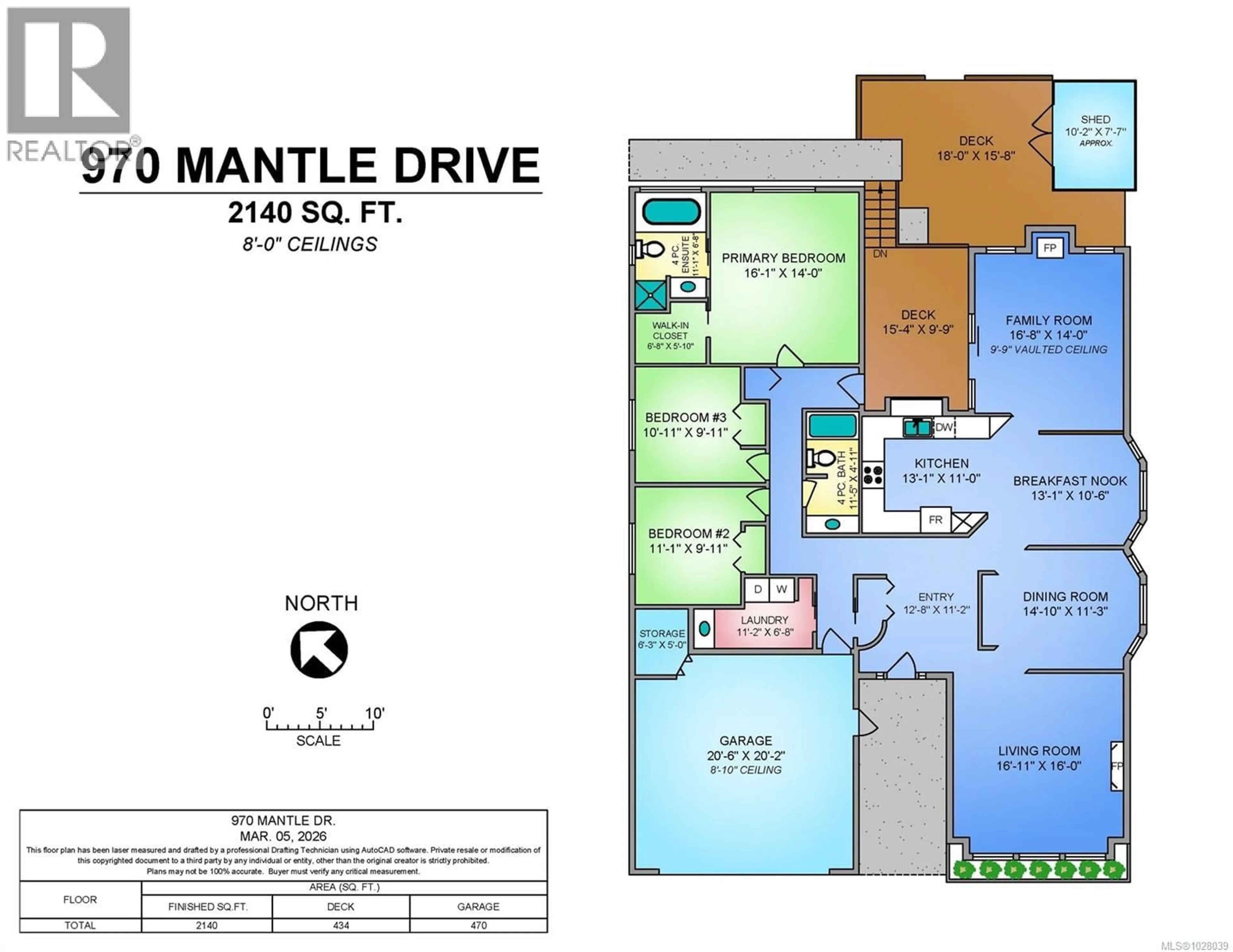 Floor plan for 970 MANTLE DRIVE, Courtenay British Columbia V9N7A3