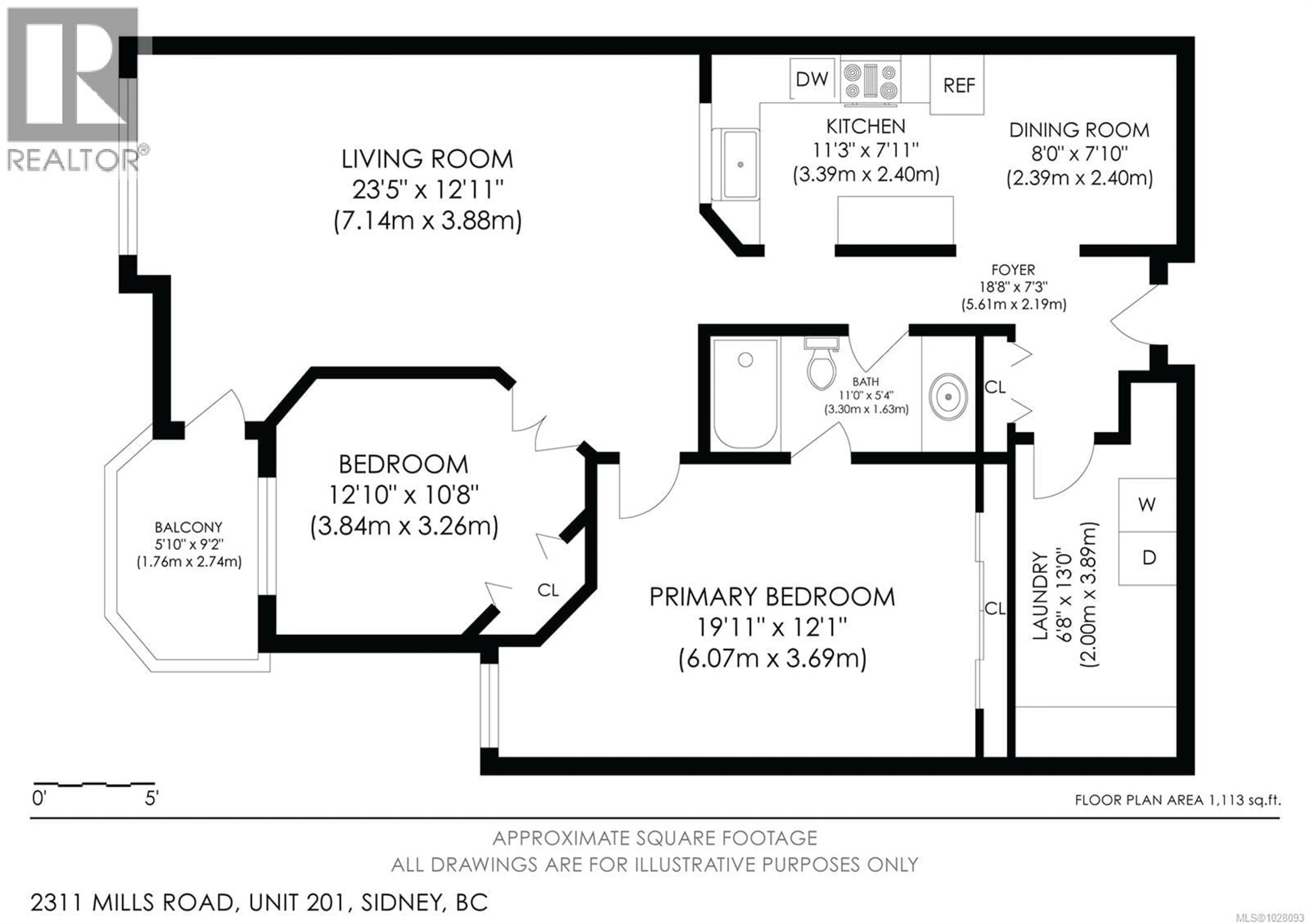 Floor plan for 201 - 2311 MILLS ROAD, Sidney British Columbia V8L2C3