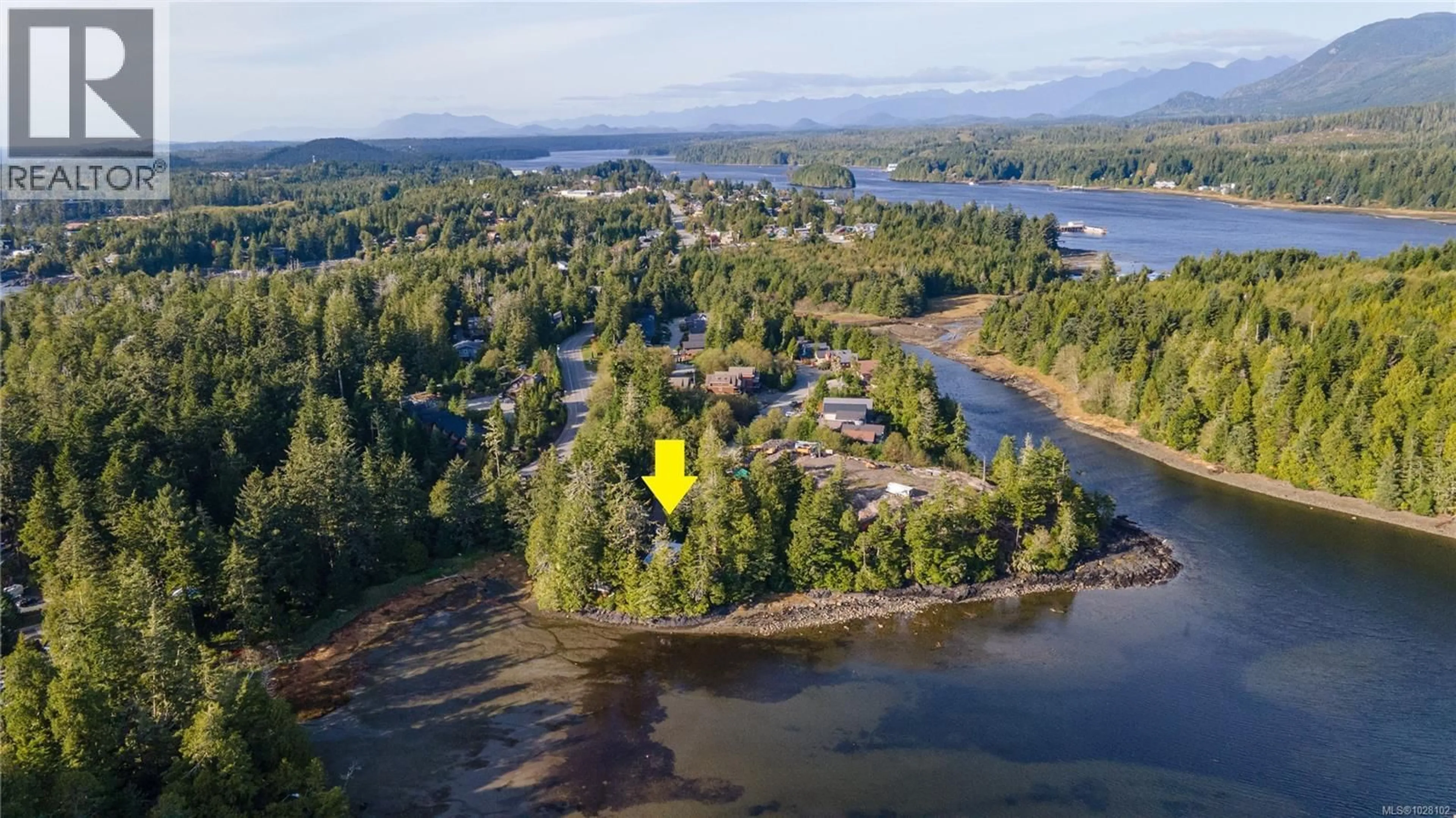 A pic from outside/outdoor area/front of a property/back of a property/a pic from drone, water/lake/river/ocean view for 225 BOARDWALK BOULEVARD, Ucluelet British Columbia V0R3A0