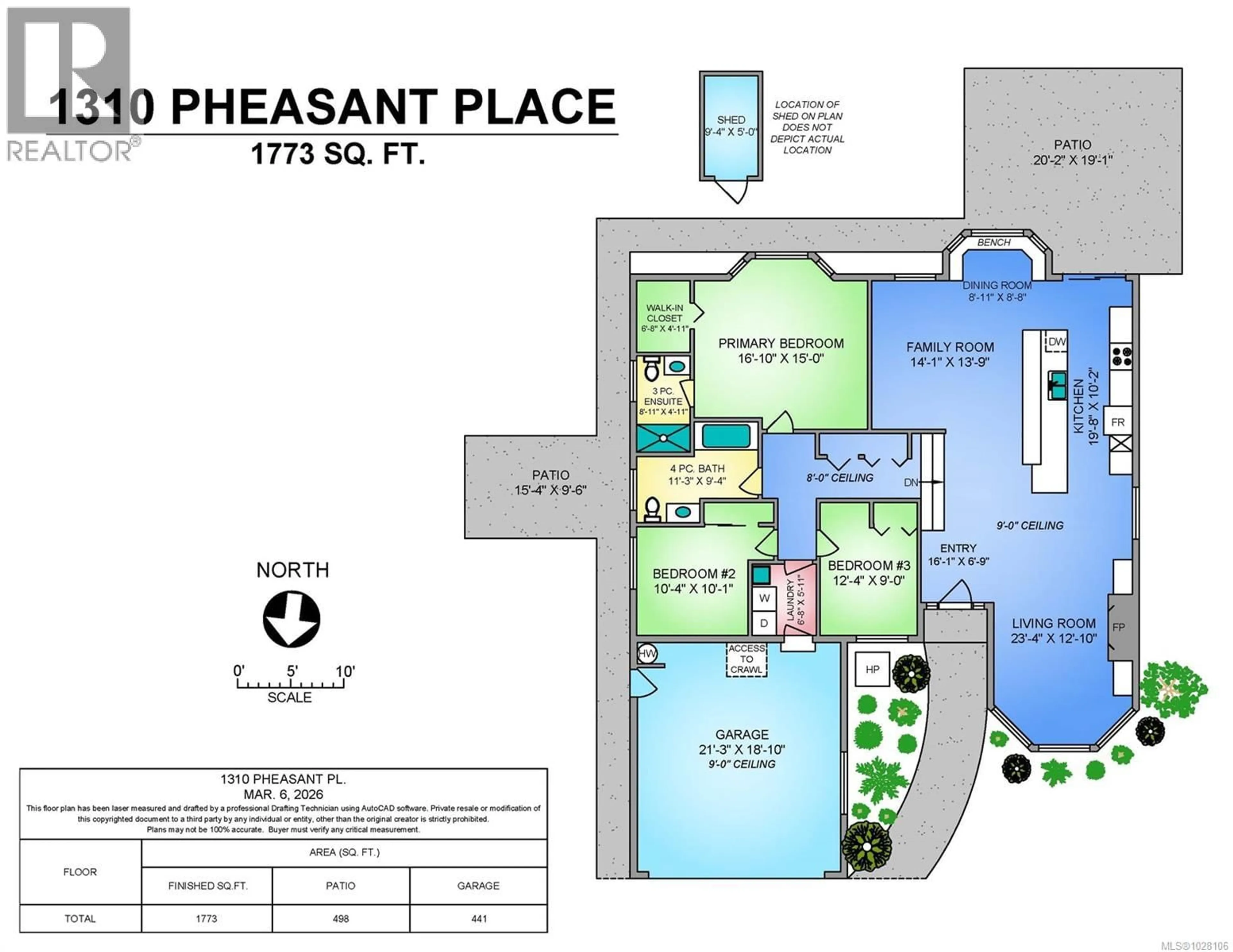 Floor plan for 1310 PHEASANT PLACE, Courtenay British Columbia V9N8N2