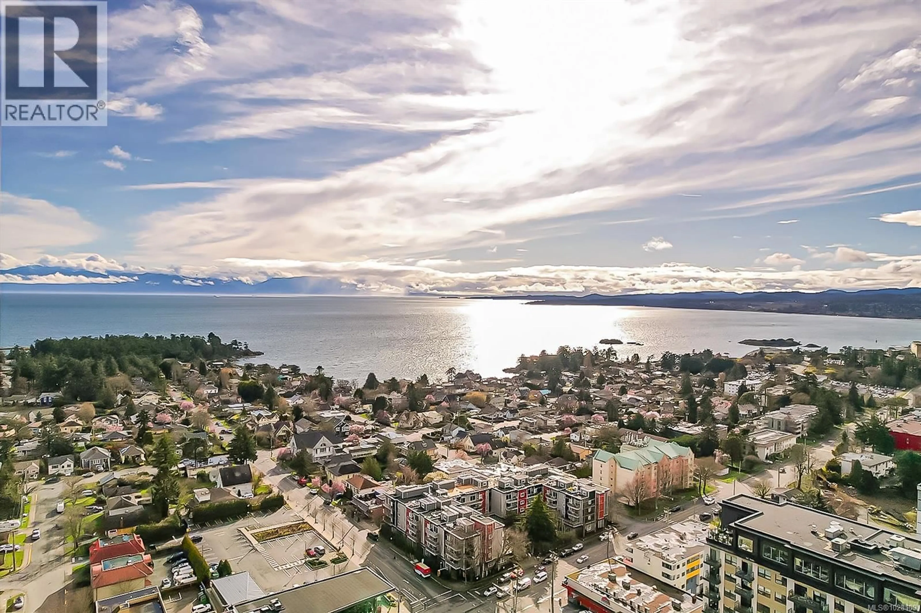 A pic from outside/outdoor area/front of a property/back of a property/a pic from drone, water/lake/river/ocean view for 210 - 1315 ESQUIMALT ROAD, Esquimalt British Columbia V9A3P5