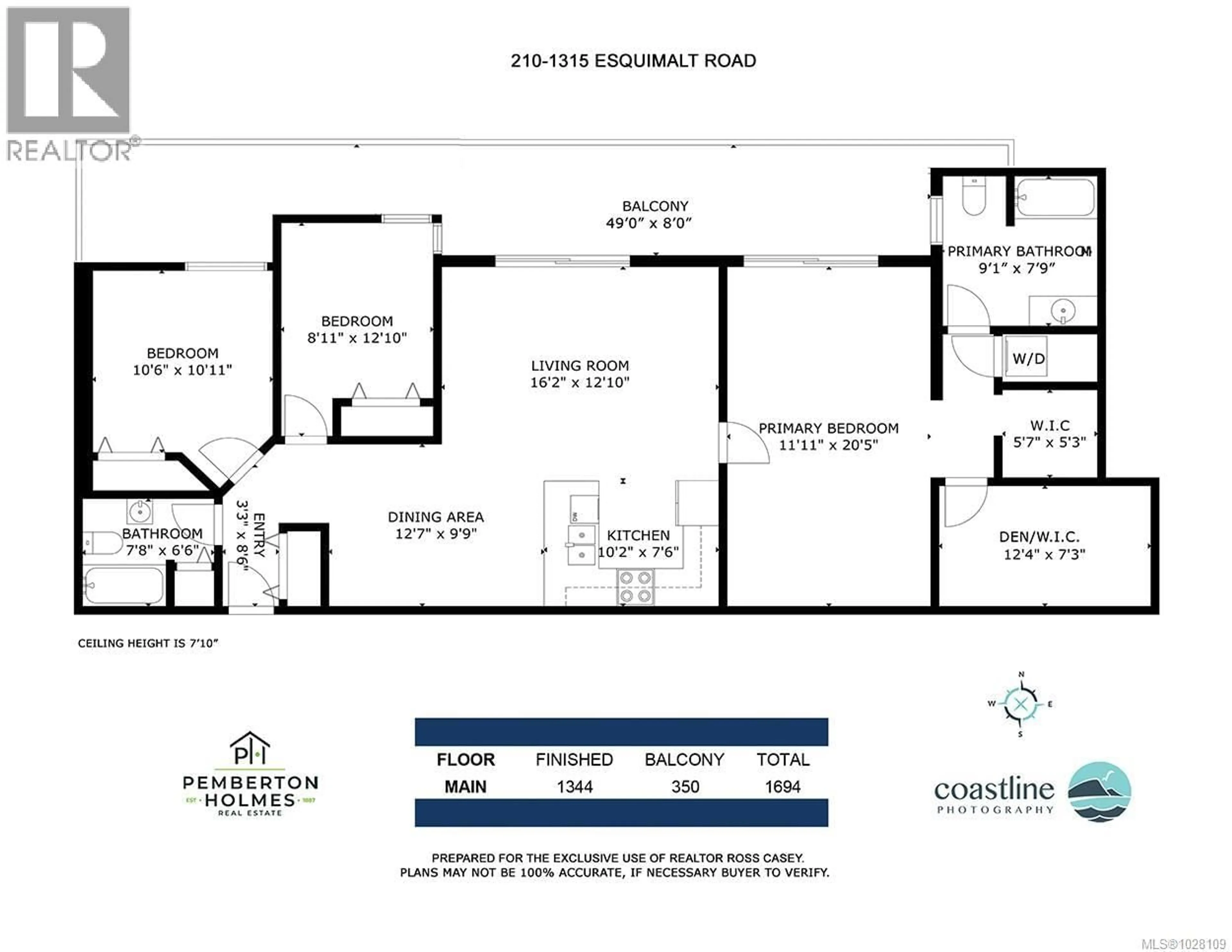 Floor plan for 210 - 1315 ESQUIMALT ROAD, Esquimalt British Columbia V9A3P5
